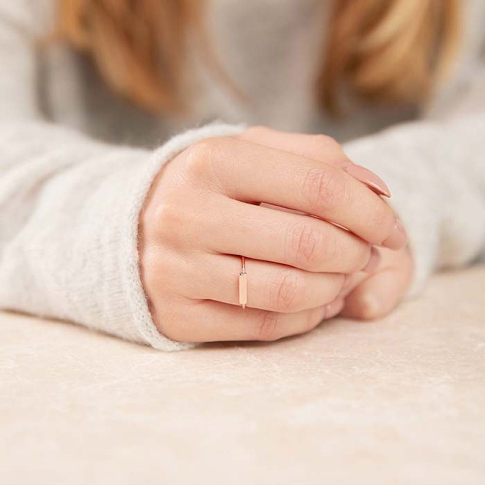 lanii Silberring lanii Ring im Stäbchen Design aus 925er Silber, rosévergol günstig online kaufen