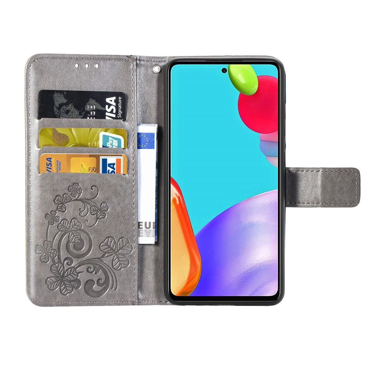 König Design Handyhülle Samsung Galaxy A52 4G / 5G / A52s, Schutzhülle Schutztasche Case Cover Etuis Wallet Klapptasche Bookstyle