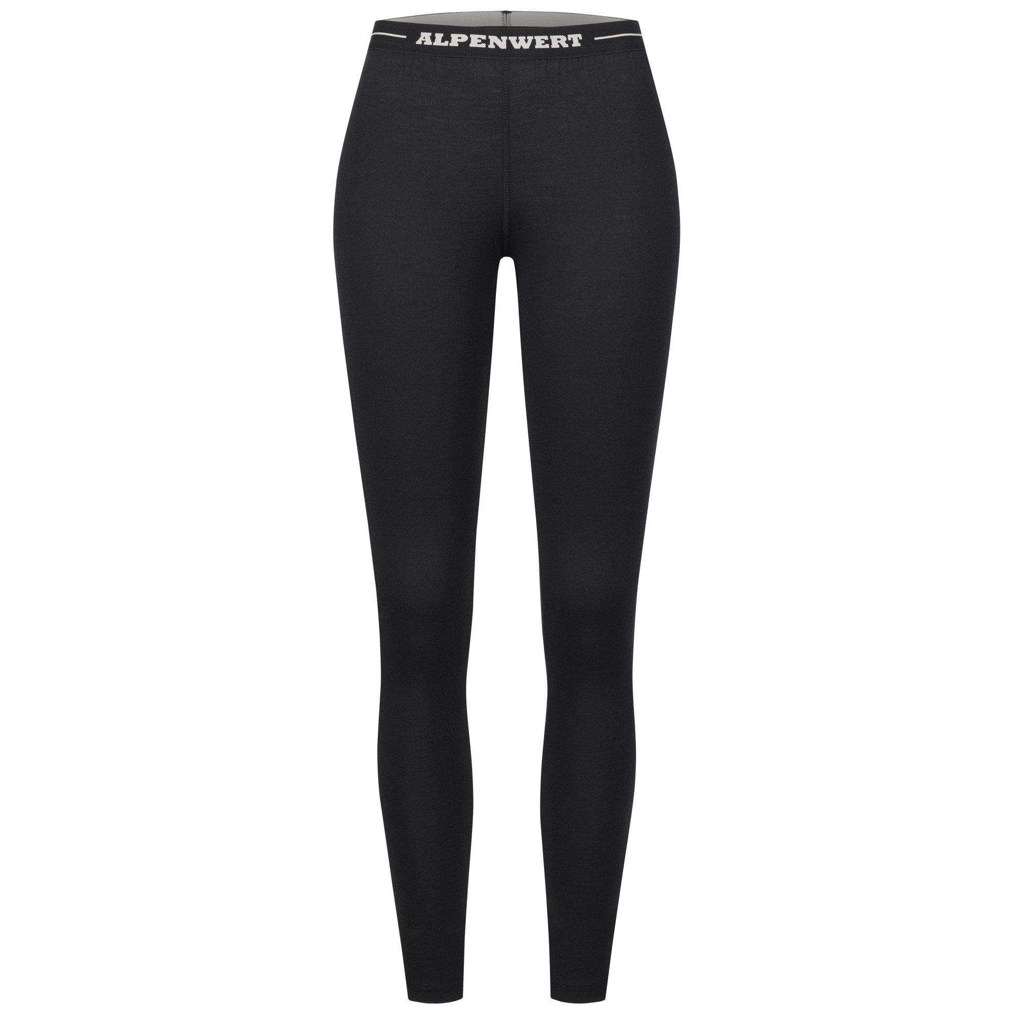 Alpenwert Thermounterhose Damen lange Unterhose aus 100% Merinowolle – atmungsaktiv & wärmend (Packung) Funktionshose Lang Leggins Ski-Winterhose Baselayer