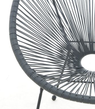 TPFGarden Gartenstuhl Eloy - 2er Set Gartenlounge-Stuhl aus hochwertigem Kunststoff (Extravaganter Balkonstuhl mit zeitlosem Design, 2 St), Maße (BxHxT): 73x88x73 cm - Sitzfläche: 40 cm