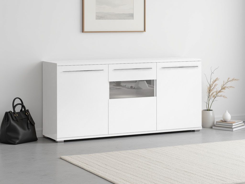 OTTO home Kommode Piano (H/B/T): 84,6/180/45,2cm), Hochglanz UV lackiert, Soft-Close Funktion
