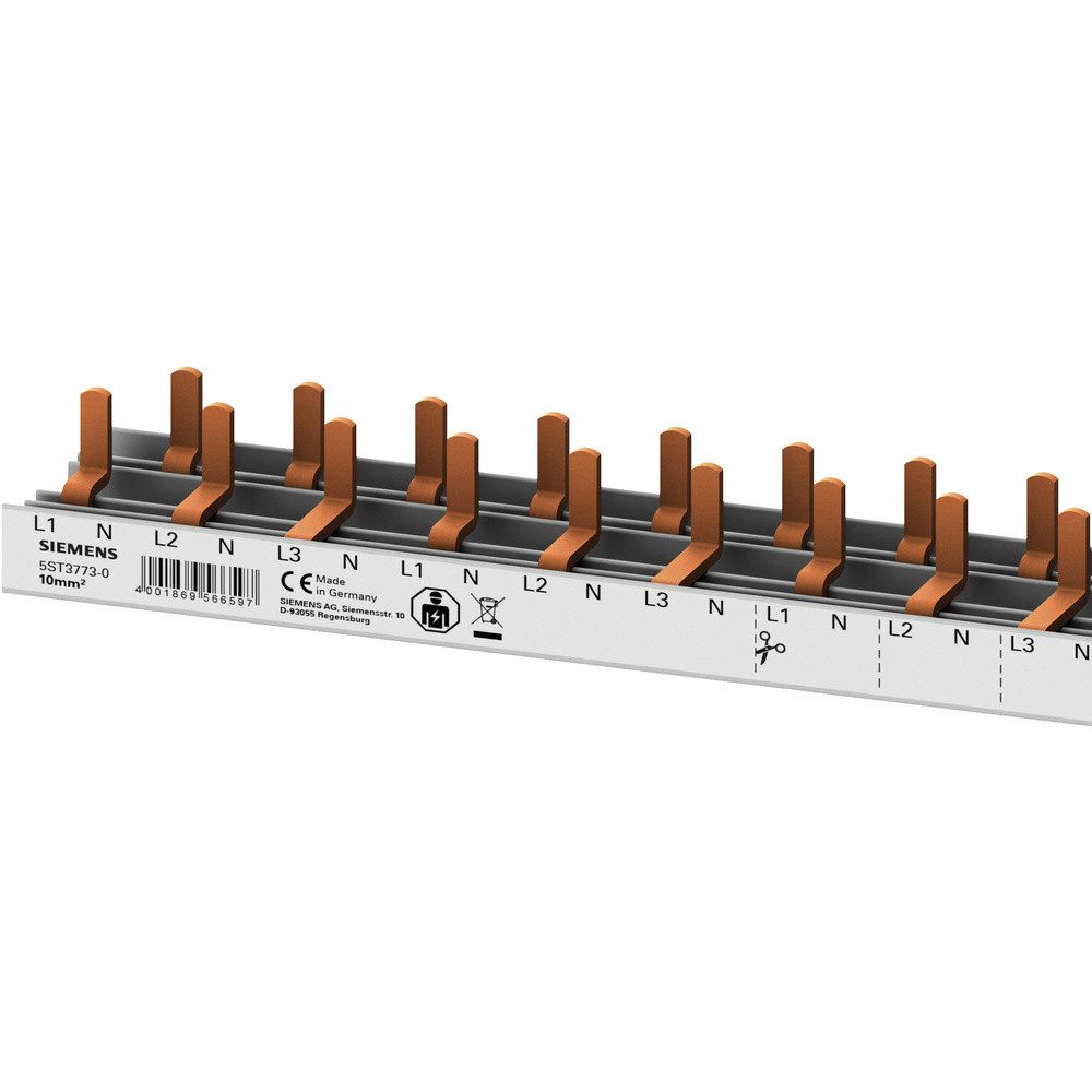 SIEMENS Verteilerbox Siemens 5ST37730 Sammelschiene Anzahl Reihen 3 10 mm² 63 A 230 V L