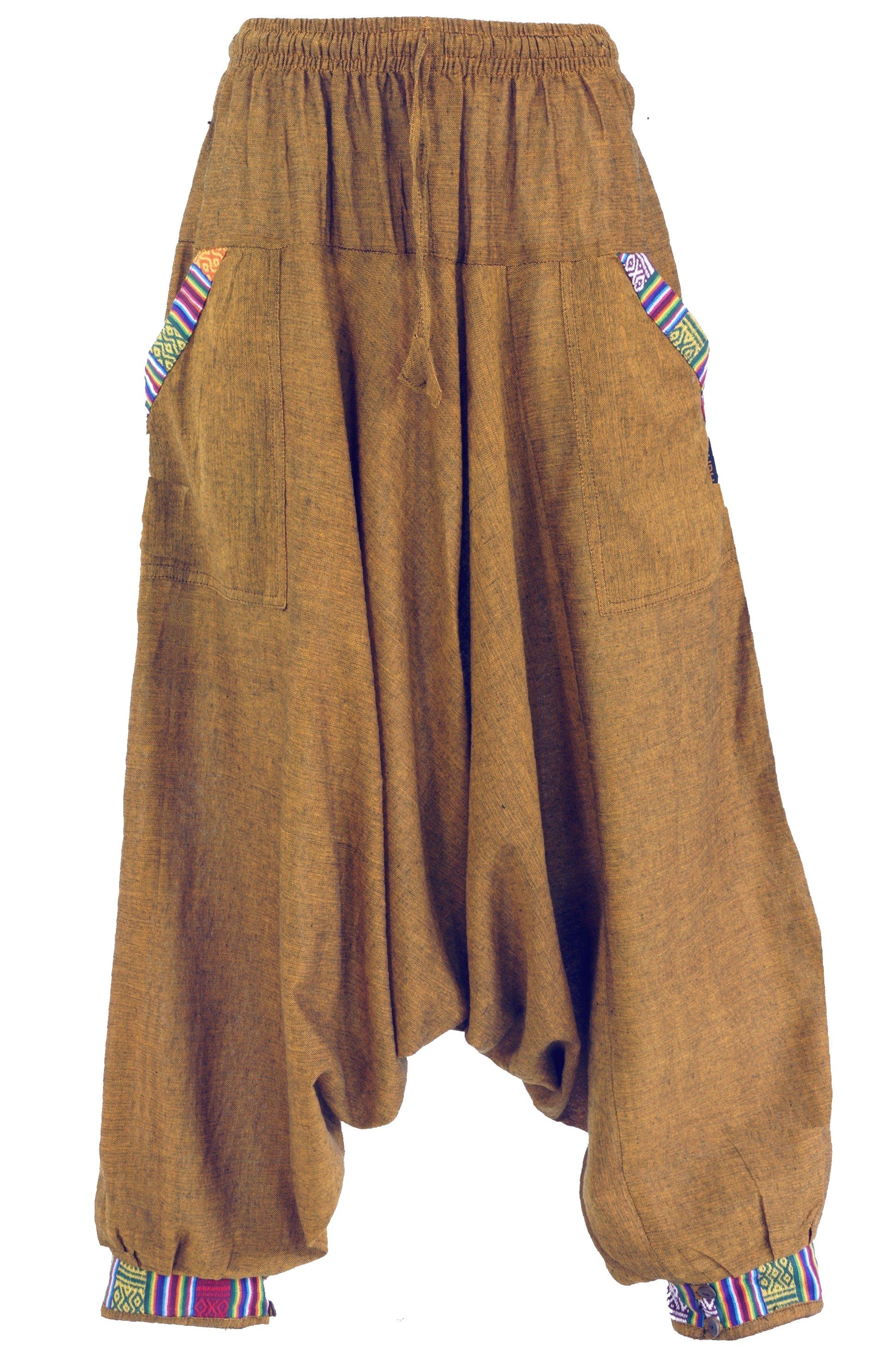 Relaxhose Pluderhose, Aladinhose Nepali - senfgelb