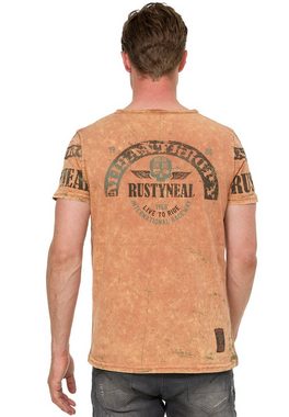 Rusty Neal T-Shirt mit Markenprint