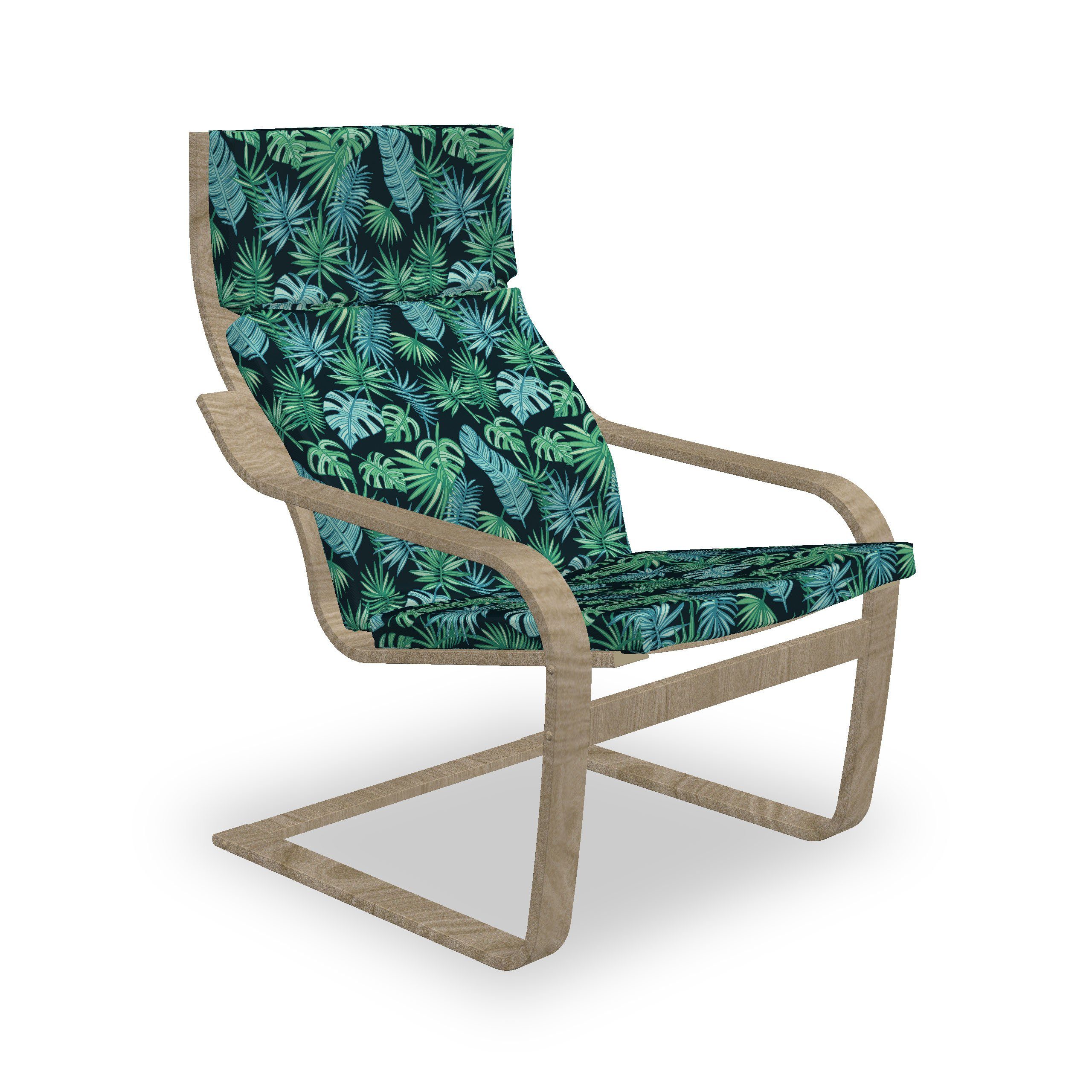 und Tropisch Reißverschluss, Stuhlkissen Stuhlkissen Hawaii-Insel-Blätter Hakenschlaufe Sitzkissen mit Abakuhaus mit