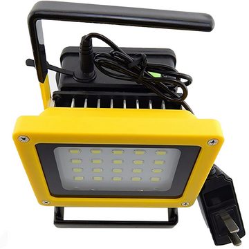 Retoo Baustrahler LED 30W Flutlichtstrahler IP65 Arbeitsbeleuchtung für Camping, Wasserdicht, Starke Beleuchtung, Tragbar, Vielseitiger Einsatz