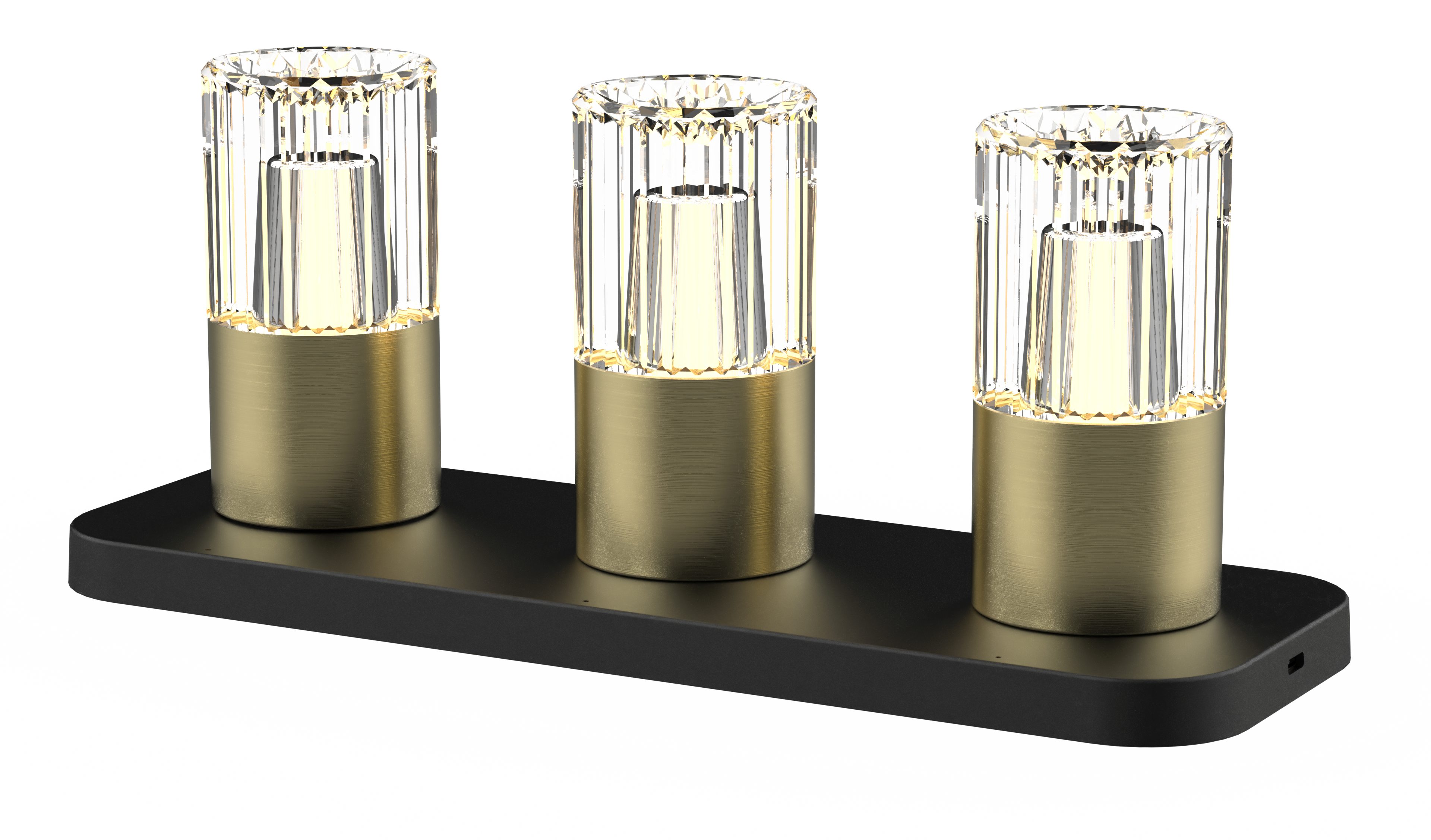 BOLD Dekolicht Kristy, LED fest integriert, 2200-3000K warmweiß, stufenlos dimmbar, IP44, 10 Std. Laufzeit