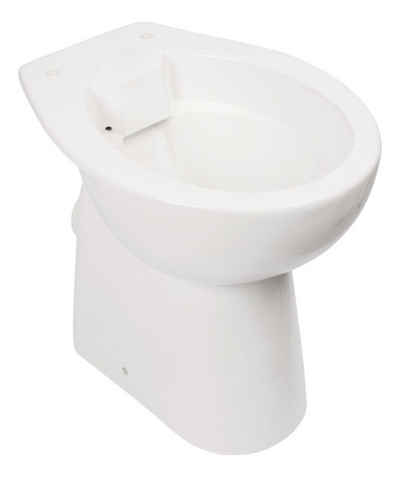 aquaSu Tiefspül-WC, Bodenstehend, Abgang Waagerecht, Erhöhtes Stand WC +7 cm, spülrandlos, Weiß, Tiefspüler, 571036