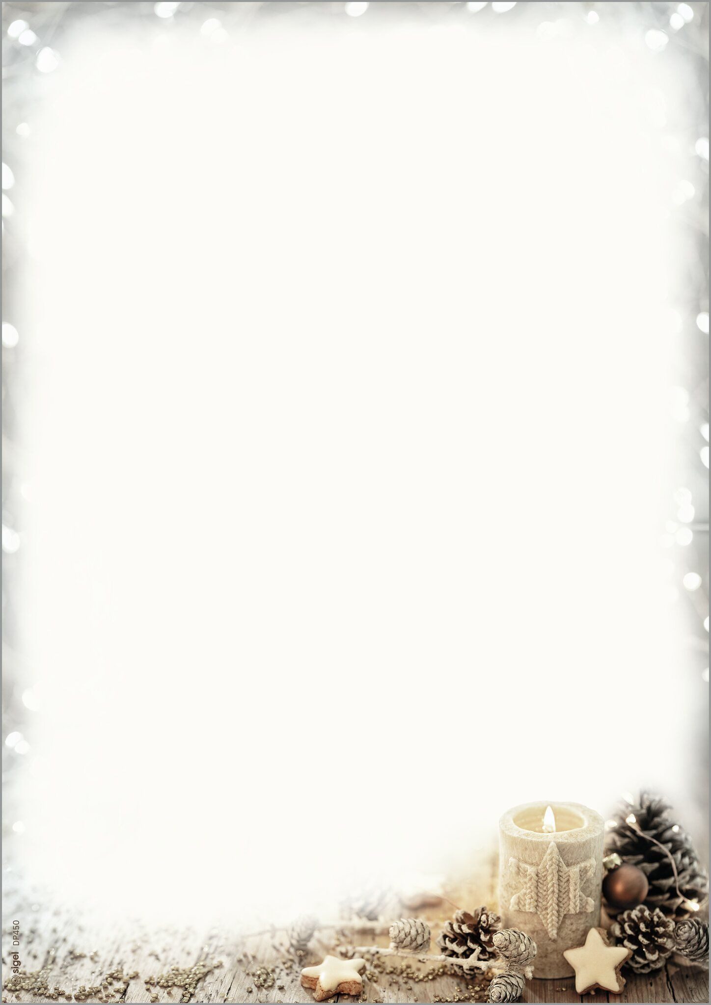 Sigel Motivpapier SIGEL DP450 Weihnachts-Motiv-Papier - Weihnachtskerze -