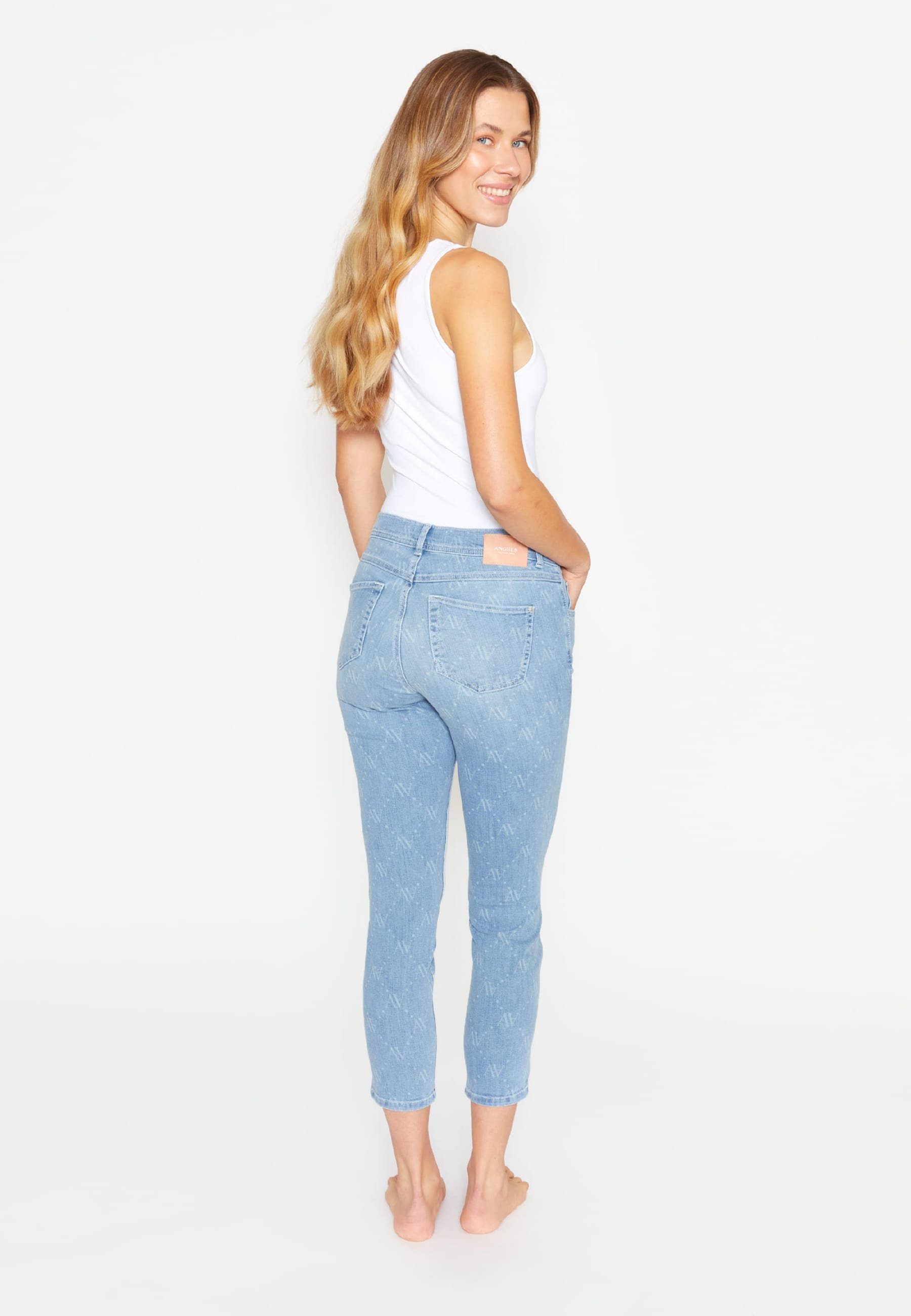 mit 7/8-Jeans mit Print Ornella Laser Label-Applikationen ANGELS Jeans