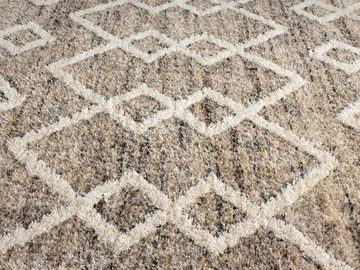 Hochflor-Teppich Vera Handmade-Look Super Weicher Teppich, 3D Effek, the carpet, Rechteck, Höhe: 30 mm, Wohnzimmer, Schlafzimmer, Fransen, Hochwertig