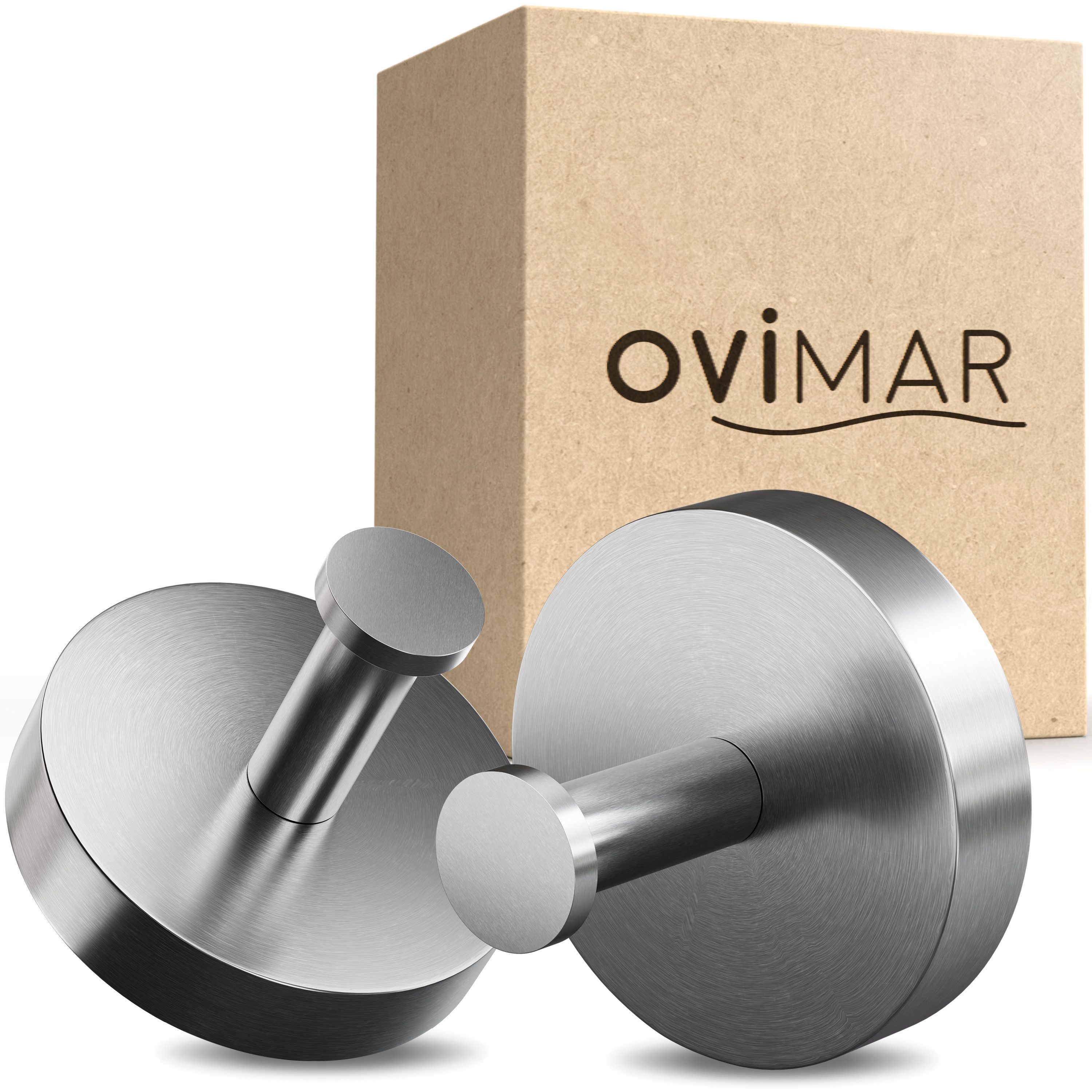 ovimar Handtuchhaken Strib, (1-St), aus Edelstahl in Silber zur Zum Bohren günstig online kaufen