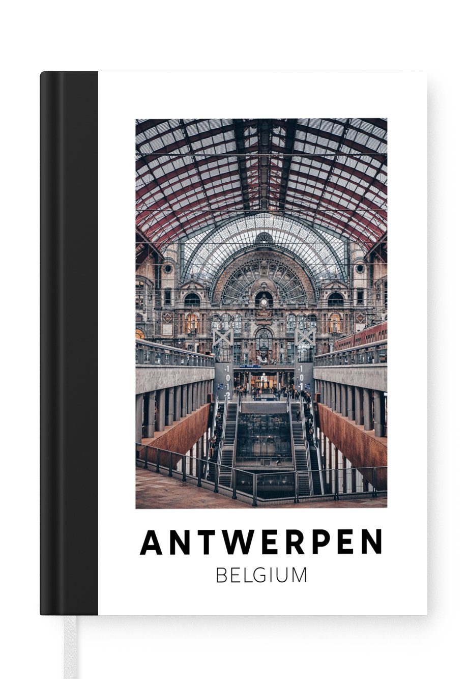 A5, Haushaltsbuch Notizheft, Merkzettel, Belgien Zug, - Tagebuch, 98 Antwerpen Journal, - Notizbuch Seiten, MuchoWow