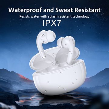 walkbee Kopfhörer, TWS In-Ear-Kopfhörer,Bluetooth 5.3,HiFi Stereo In-Ear-Kopfhörer (Bluetooth Kopfhörer mit HD Mikrofon,True Wireless, Noise Cancelling, Sprachsteuerung,Ultraleicht Ohrhörer, Hohe Hi-Fi-Klangqualität, IP7 Wasserfestigkeit)