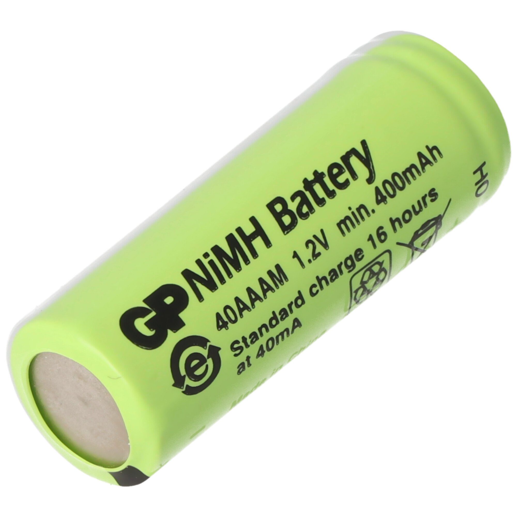 AccuCell Akku NiMH 2/3AAA Flat Top 1,2 Volt mit 400mA ohne Kopf 29x10mm Akku 400 mAh (1,2 V)