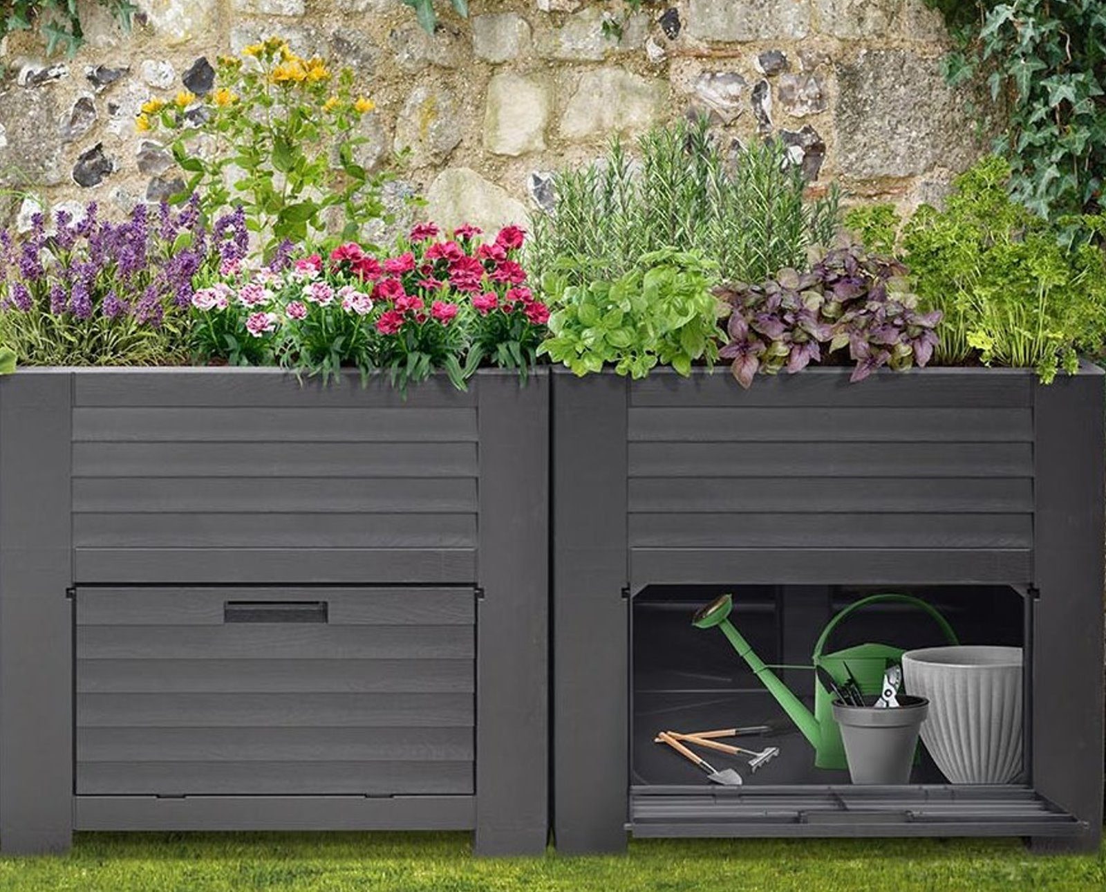 dynamic24 Hochbeet, XXL Garten Schrank 400L günstig online kaufen