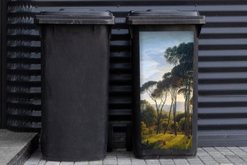 MuchoWow Wandsticker Italienische Landschaft mit Zirbelkiefer - Hendrik Voogd - Kunst (1 St), Mülleimer-aufkleber, Mülltonne, Sticker, Container, Abfalbehälter