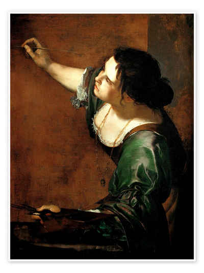 Posterlounge Poster Artemisia Gentileschi, Selbstporträt als die Allegorie der Malerei, Malerei