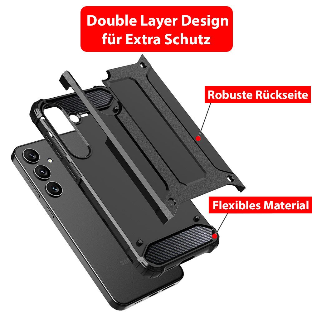FITSU Handyhülle Outdoor Hülle Samsung Galaxy A17 5G Case Armor Cover 6,7 Zoll, Handyhülle Outdoor Case für Galaxy A17 5G Hülle mit Eckenschutz – Bild 2 von 4