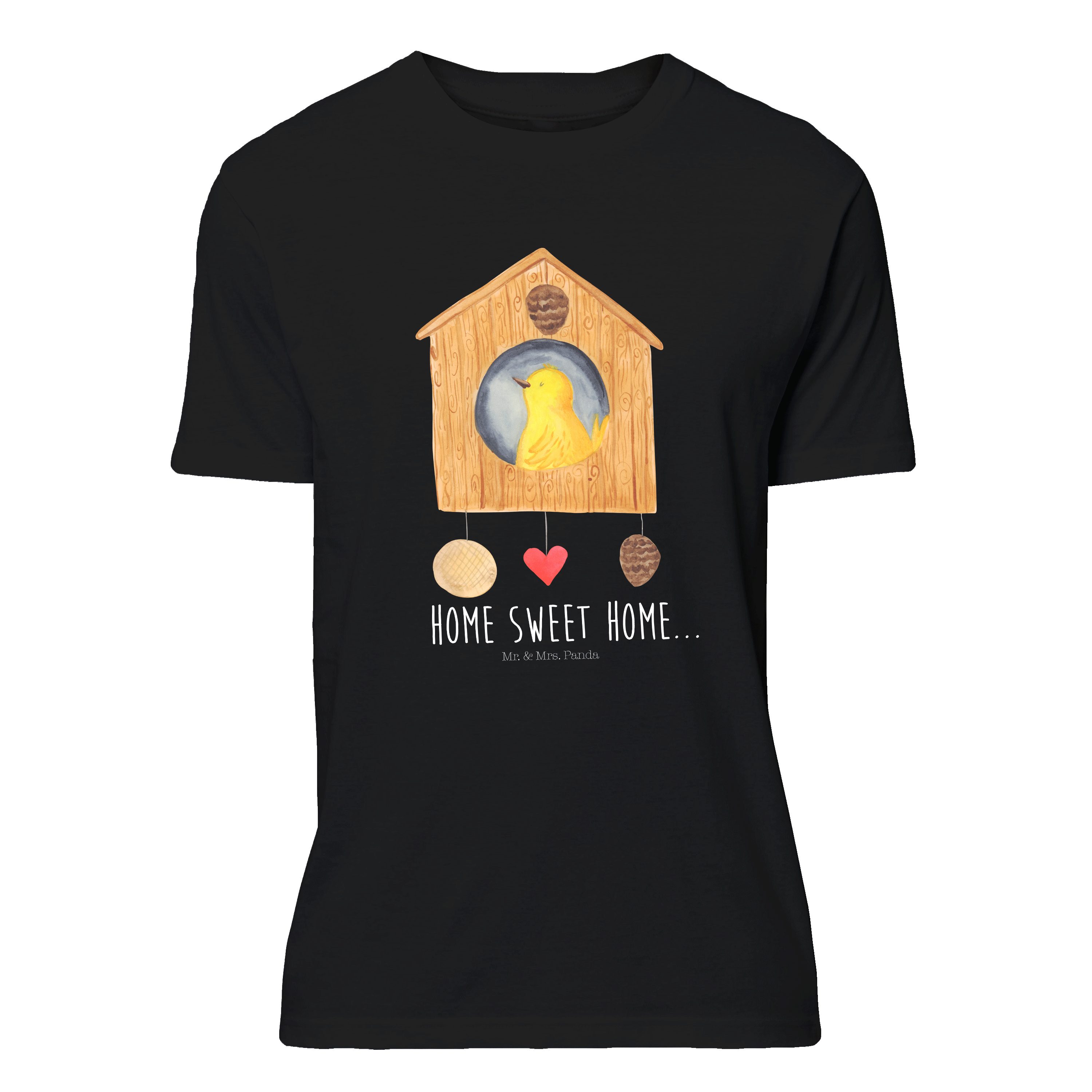 T-Shirt Vogelhaus sweet Home - Schwarz - Shirt, T-Shirt