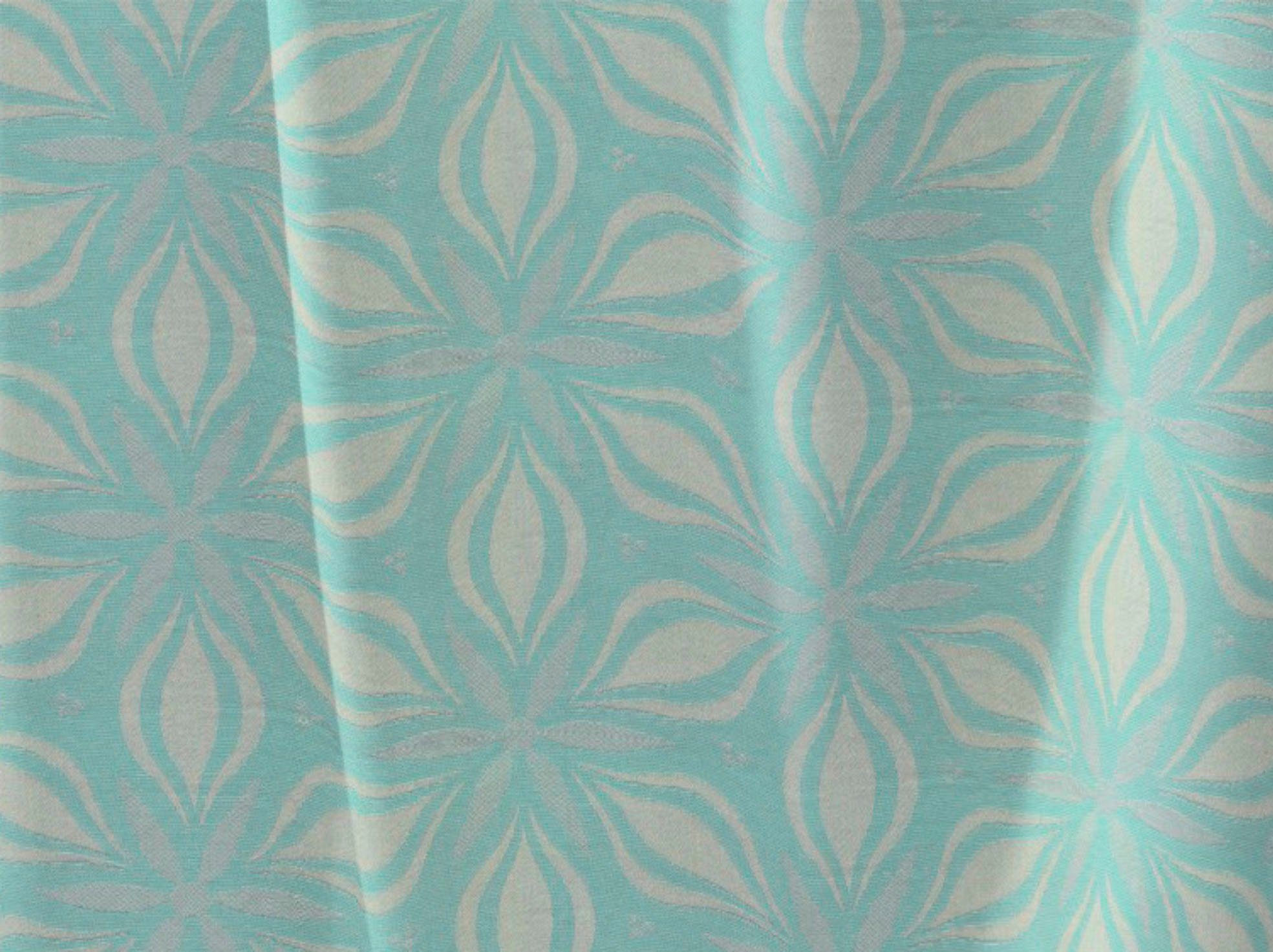 Vorhang Retro Adam, Kräuselband Jacquard, türkis (1 St), blickdicht, Floret, nachhaltig