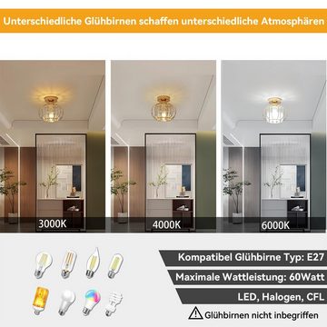 Welikera Deckenleuchte Deckenlampe,Flurleuchte für Eingangsbereich,Flur,Ohne Lichtquelle,E27