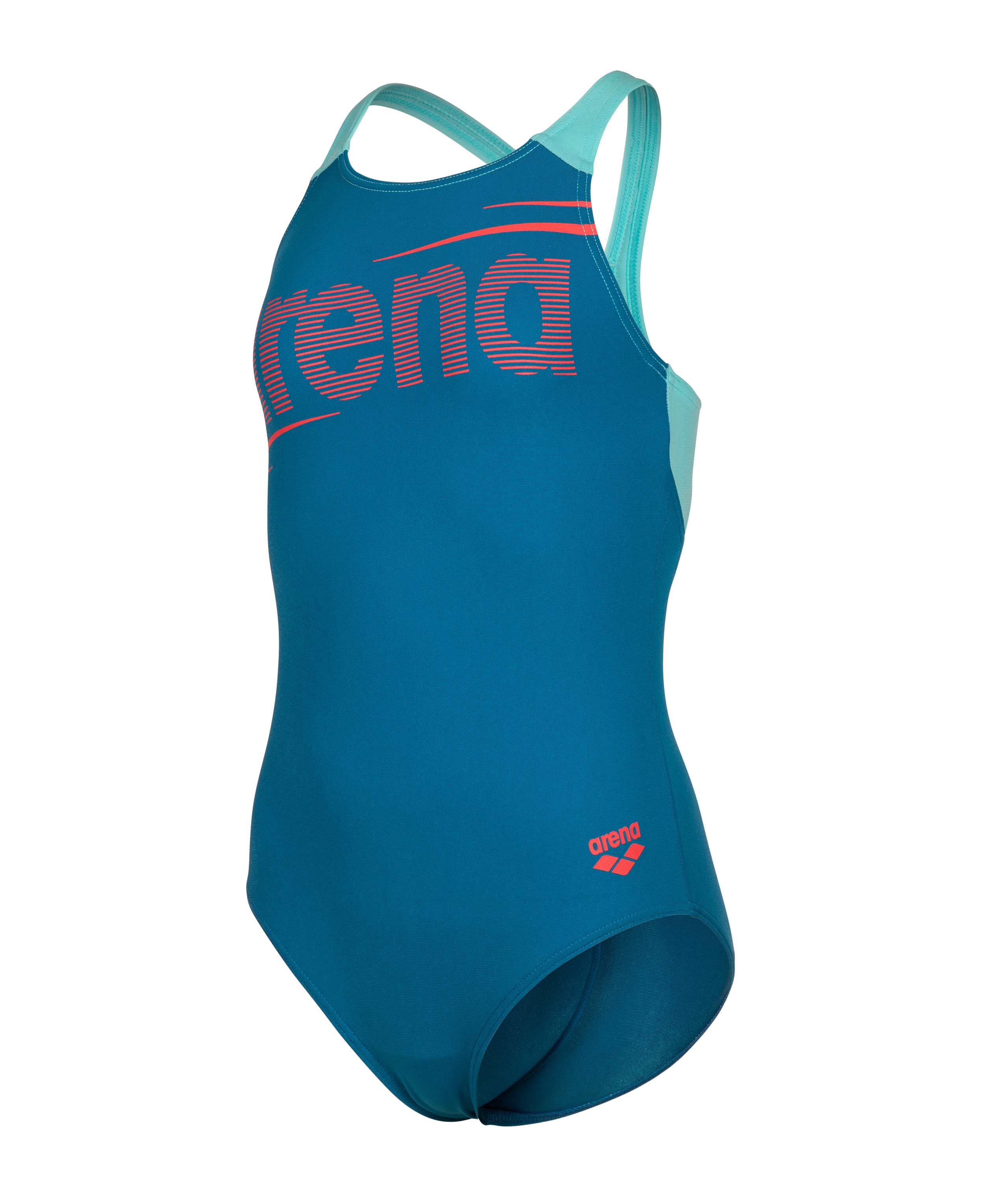 Arena Badeanzug G ARENA BOLD SWIMSUIT V BACK hohe Chlorbeständigkeit, schnelltrocknendes Material, UV-Schutz UPF50+