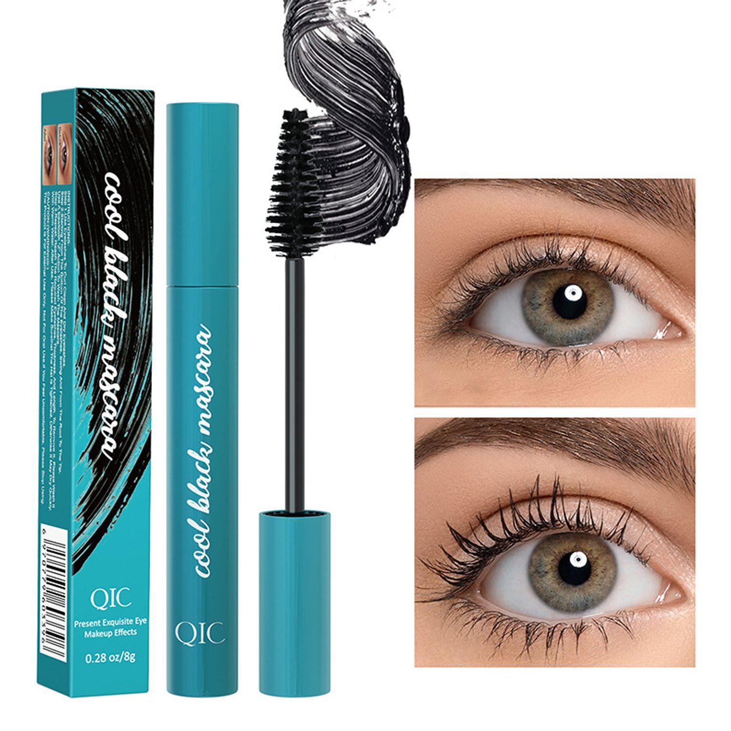 Scheiffy Mascara Wimperntusche, 4D Mascara, Mascara für Volumen und Definition, Wasserdicht Langlebig Natürlich Augen Make-up