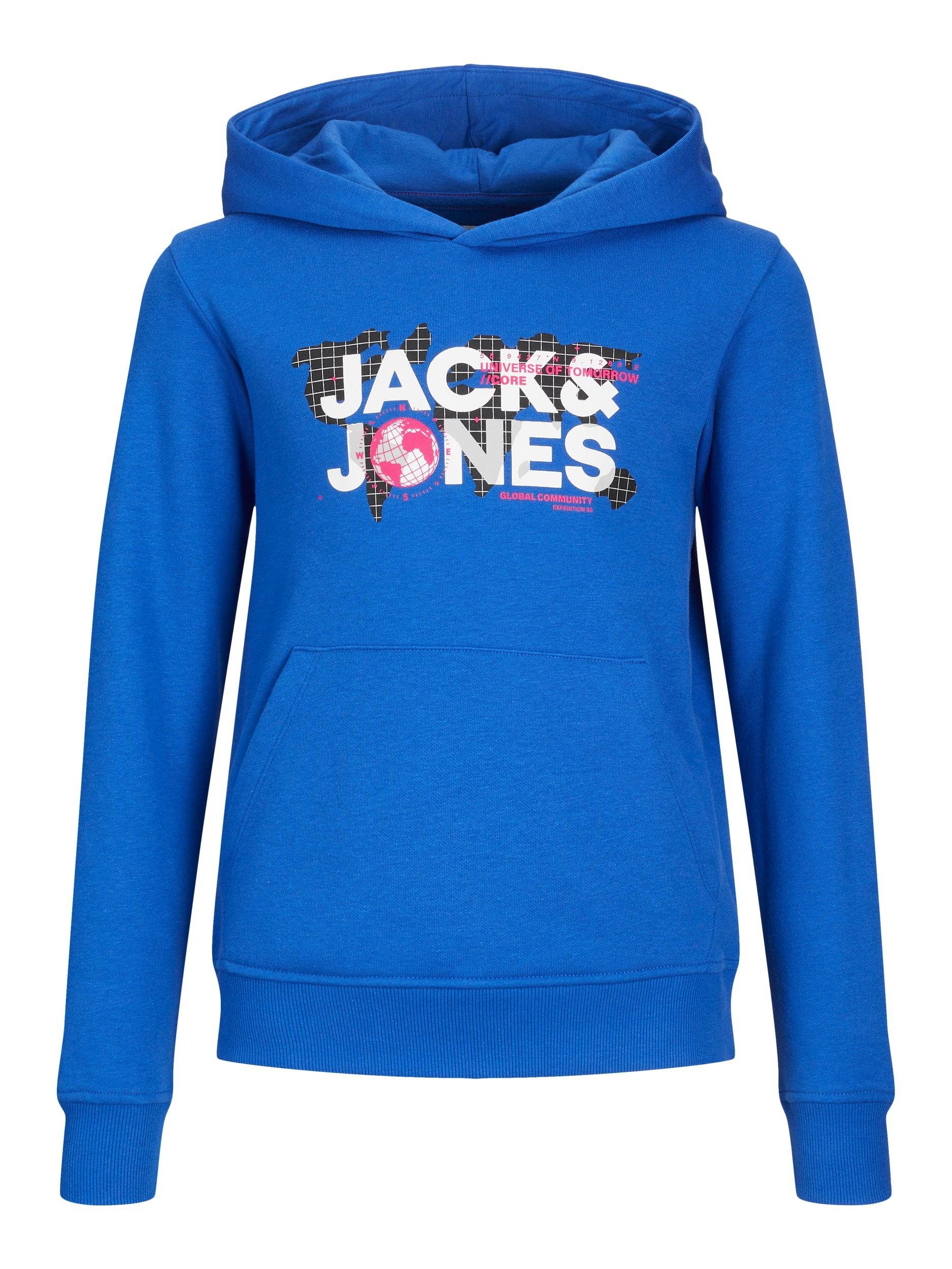 Jack & Jones iolite SWEAT HOOD Kapuzensweatshirt blue JCODUST SN JNR Junior