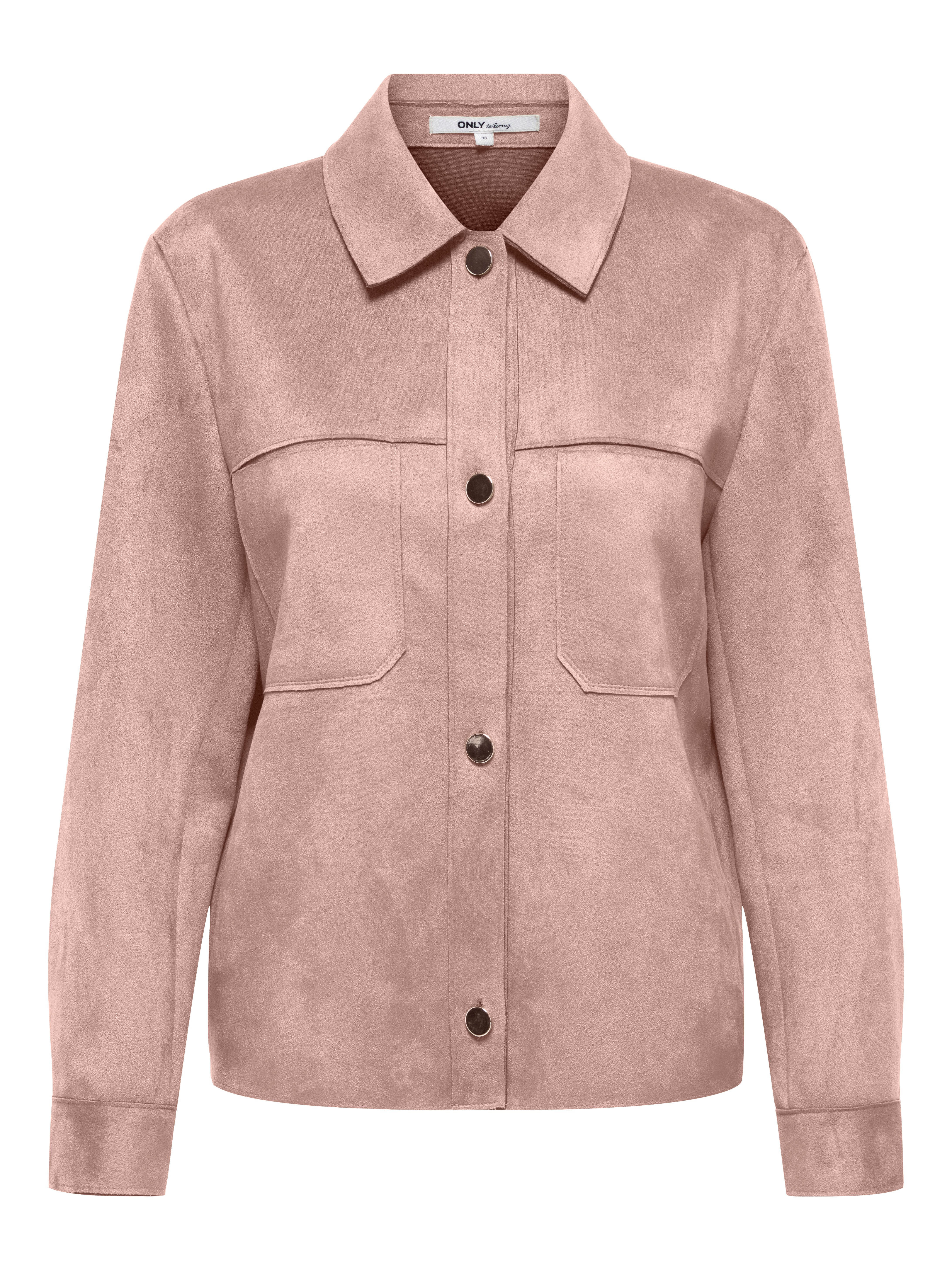 ONLY Hemdbluse ONLMIRA L/S FAUX SUEDE SHIRT PNT Materialmix, regular fit
