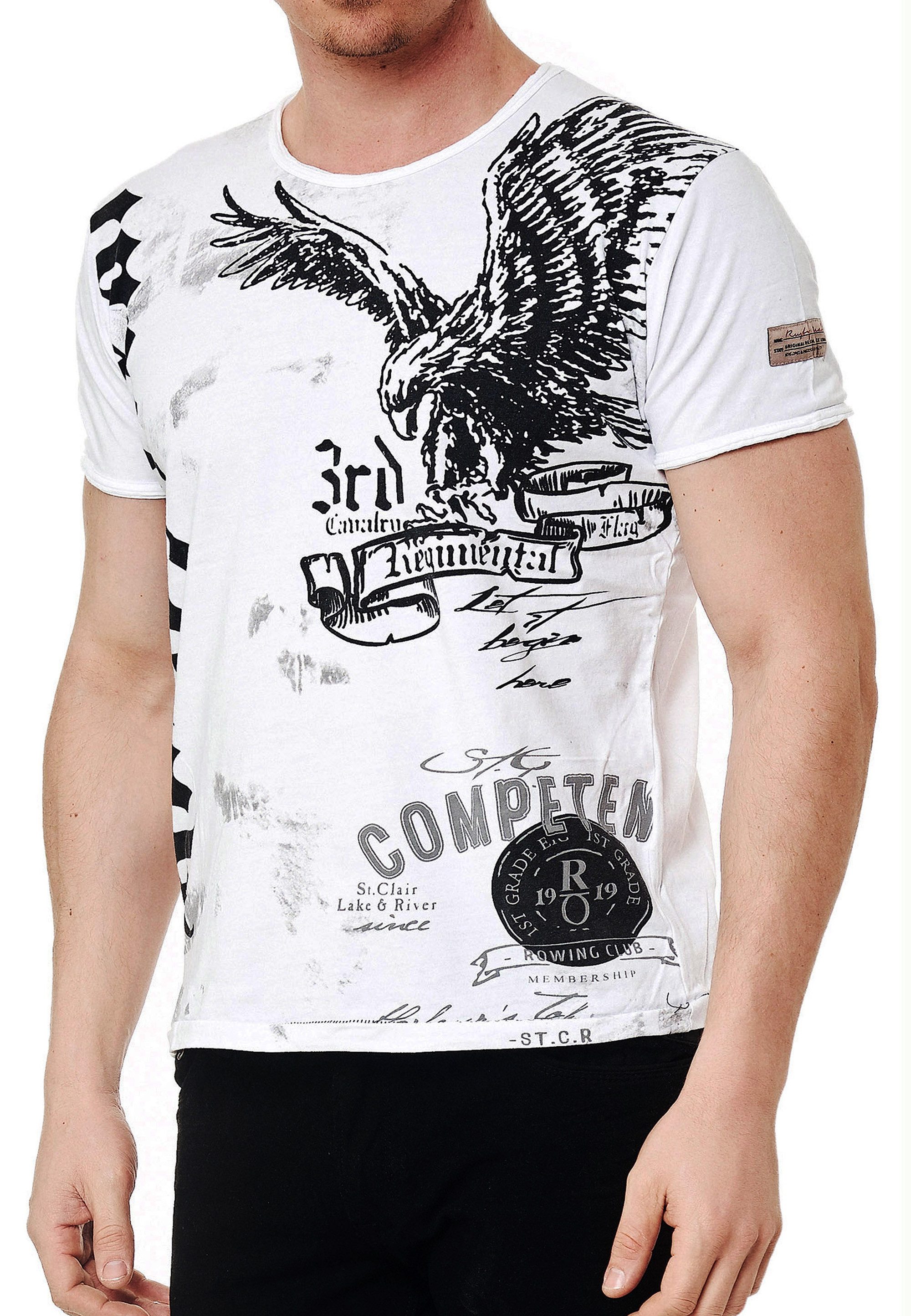 R-NEAL T-Shirt T-Shirt Rundhals USA Eagle günstig online kaufen