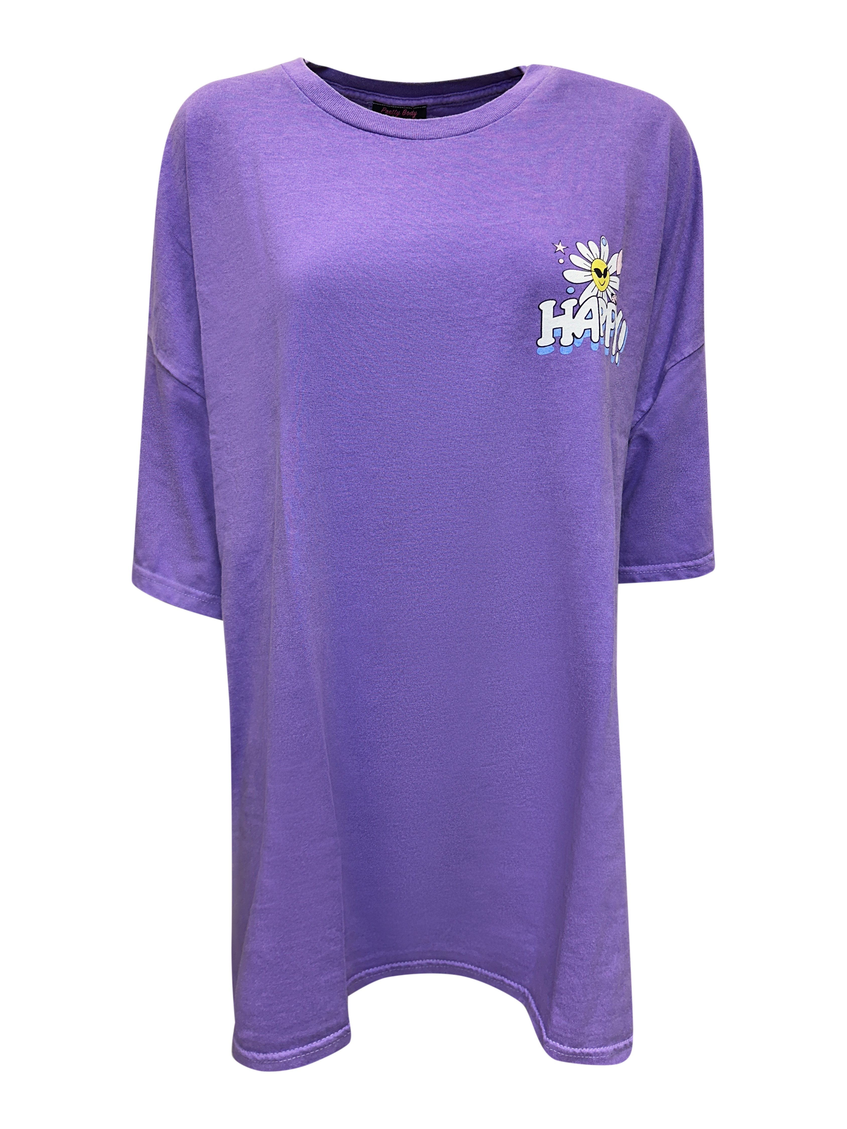 Worldclassca T-Shirt Worldclassca Oversized Print HAPPY günstig online kaufen