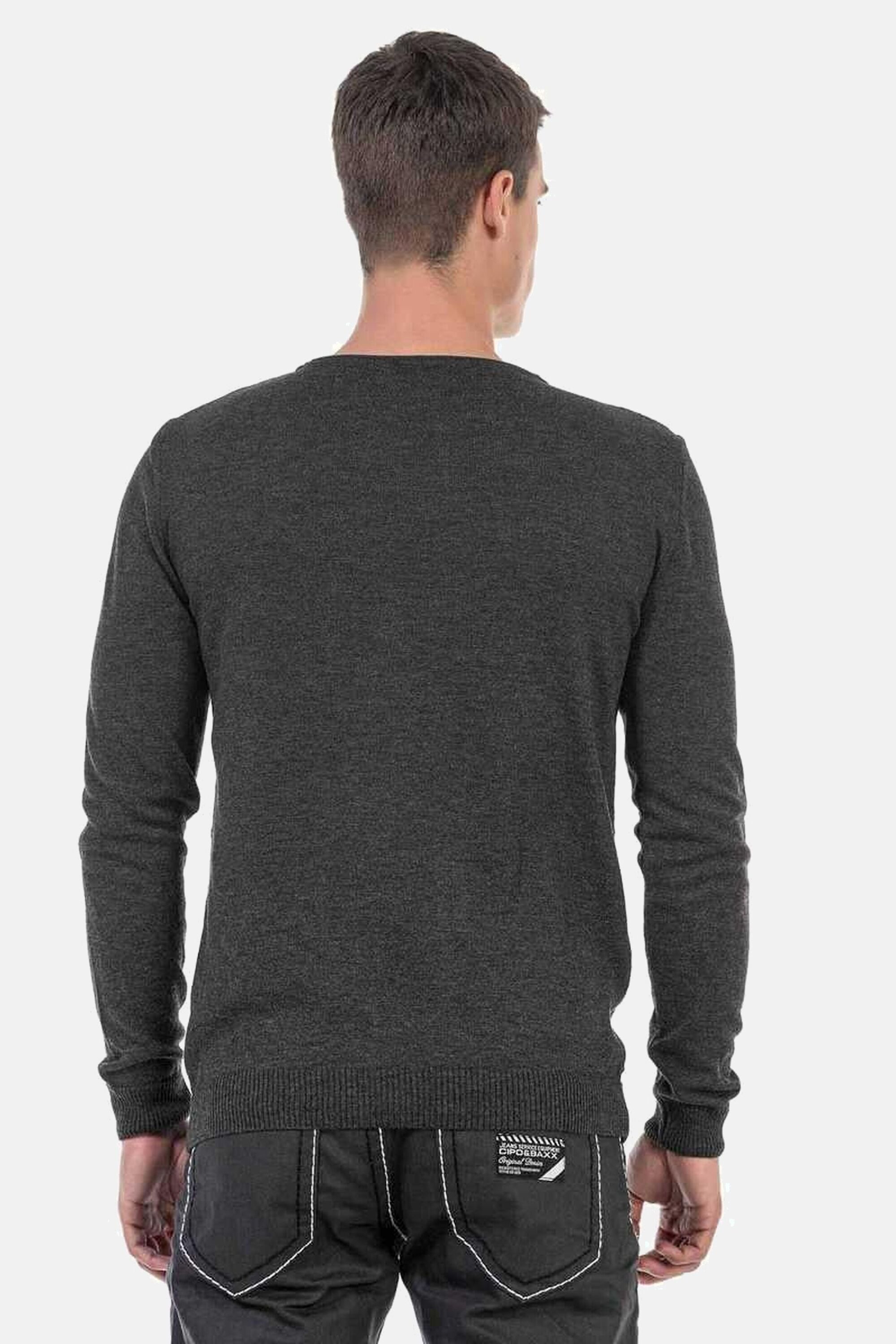 Cipo & Baxx Rundhalspullover "Pullover" 1 Stk. tlg. mit Zopfmuster, CP240 günstig online kaufen