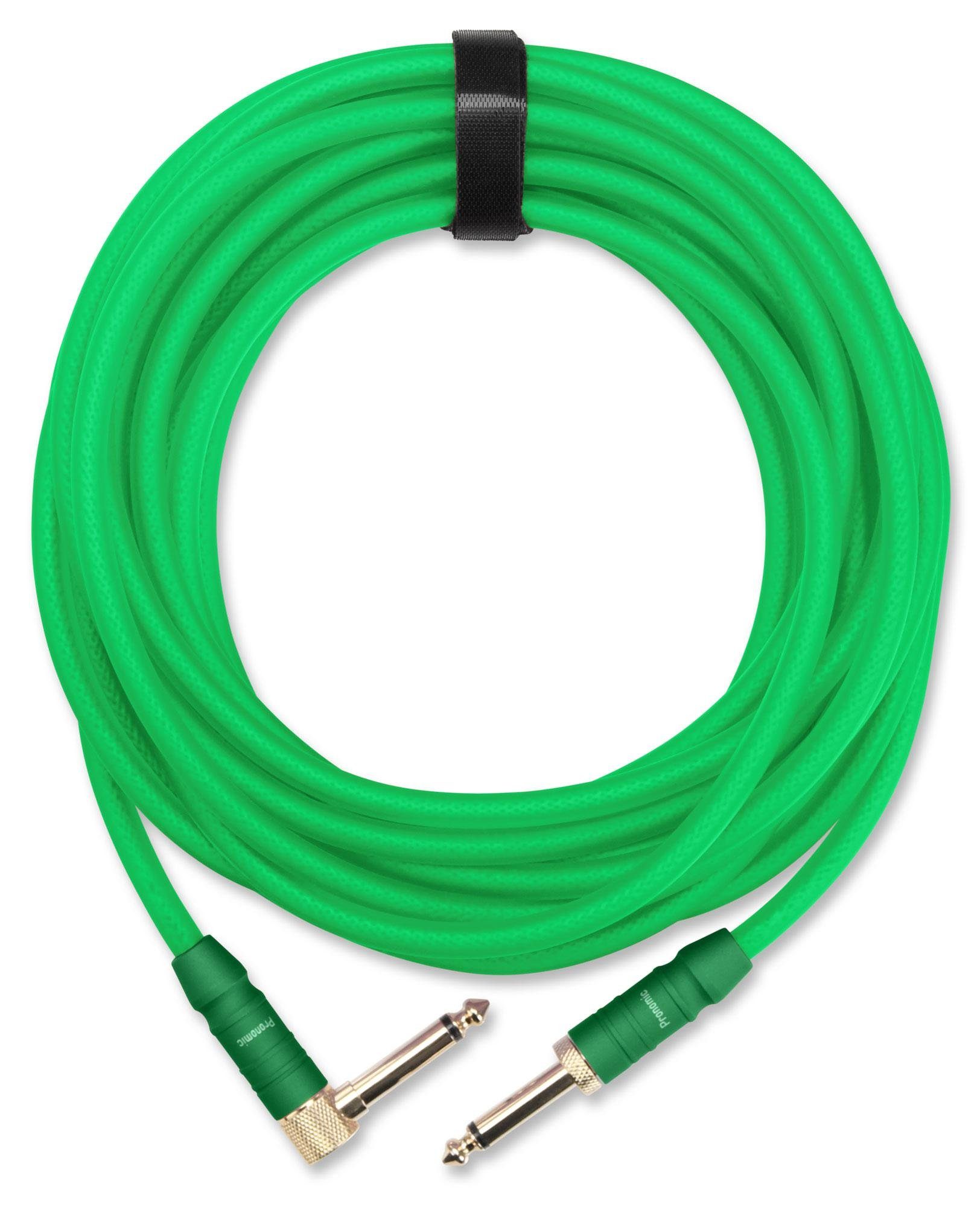 Pronomic INST-A-6 Klinkenkabel 6 m Instrumentenkabel, 6,3mm Klinke, 6,3mm Klinke (600 cm), 24 Karat vergoldet, flexibler und robuster Außenmantel