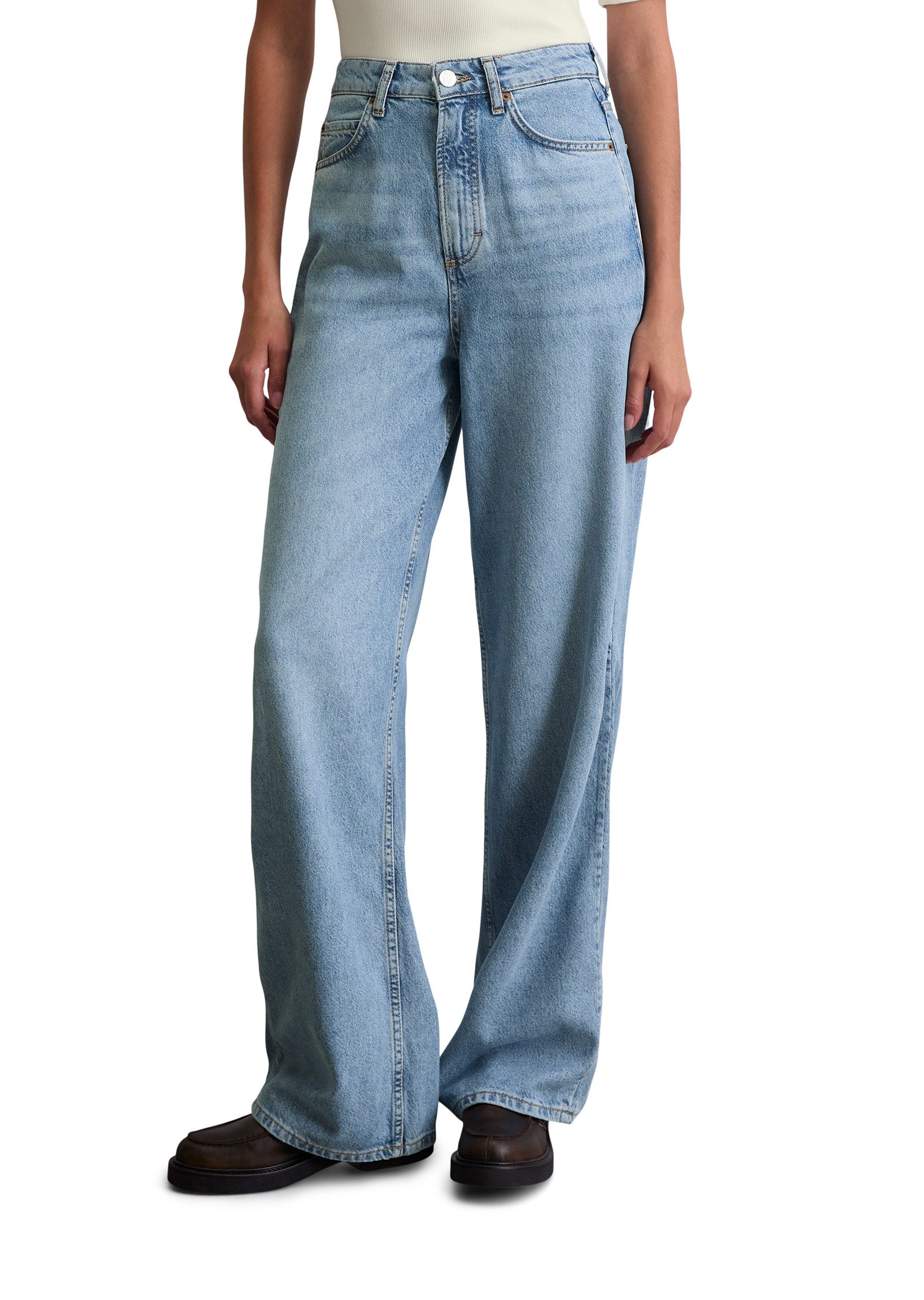 Marc O'Polo Weite Jeans aus softem Lyocell-Baumwolle-Mix