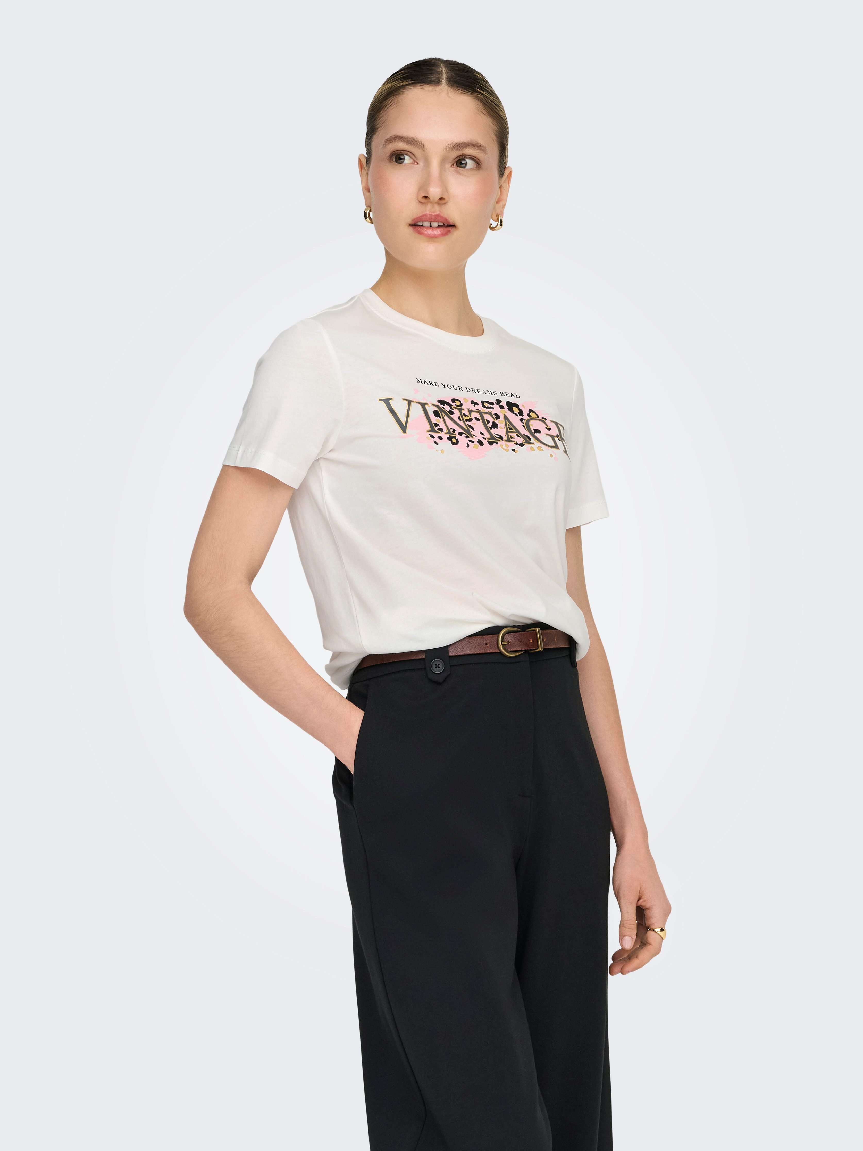 ONLY Kurzarmshirt ONLFREEZE LIFE S/S HEART TEE BOX JRS Baumwolle, regular fit, Rundhals