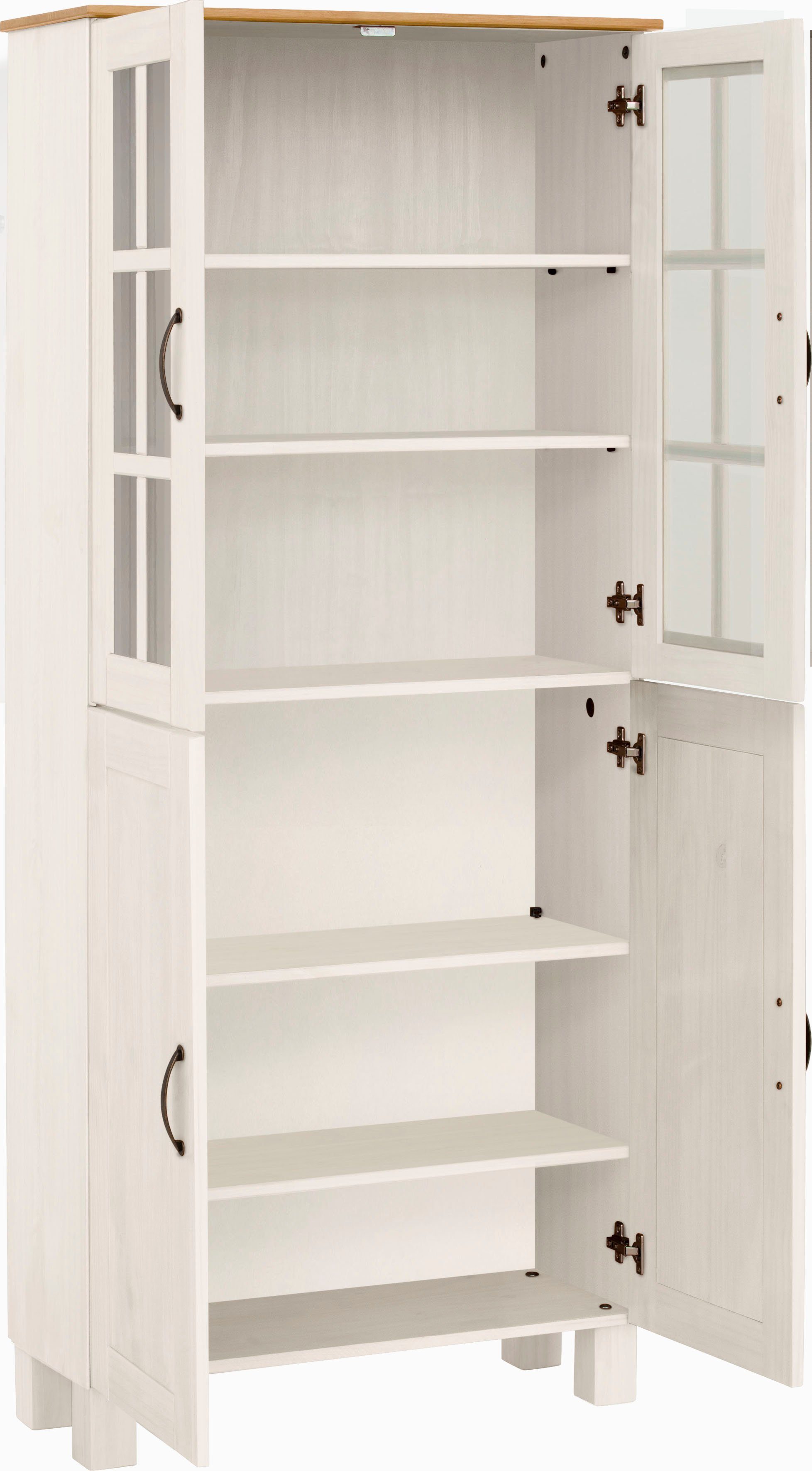 cm Breite weiß/honig Hochschrank Rodby weiß affaire Home 170 Massivholz, Höhe 75 cm, | FSC®-zertifiziertes