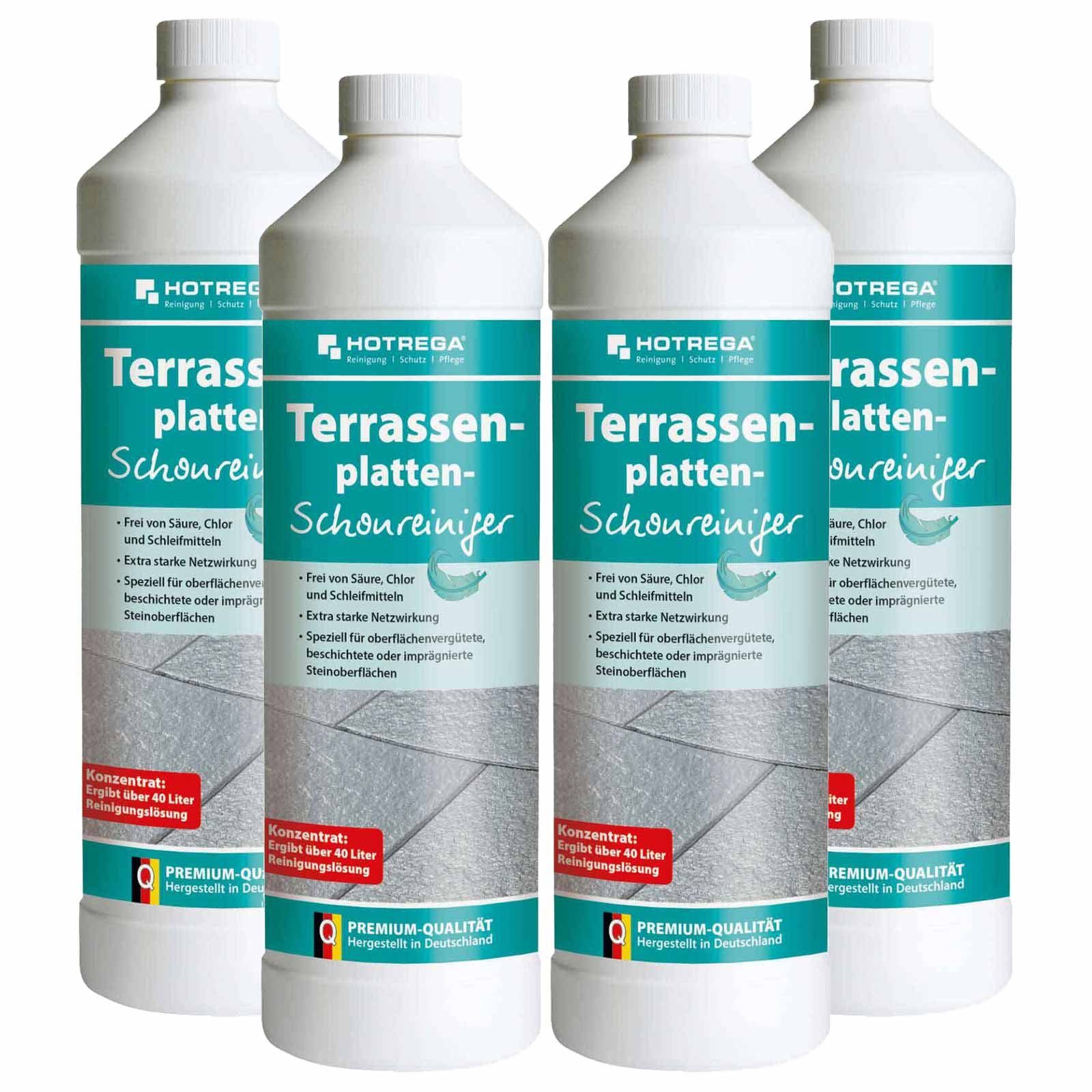 HOTREGA® Terrassenplatten Reiniger x 1L Terrasse Balkon reinigen Schonreiniger Reinigungskonzentrat