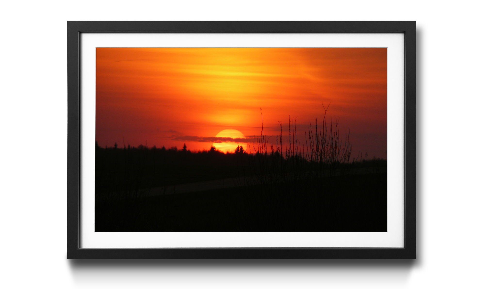 WandbilderXXL Bild mit Rahmen Sunset Sky, Sonnenuntergang, Wandbild, in 4 Größen erhältlich