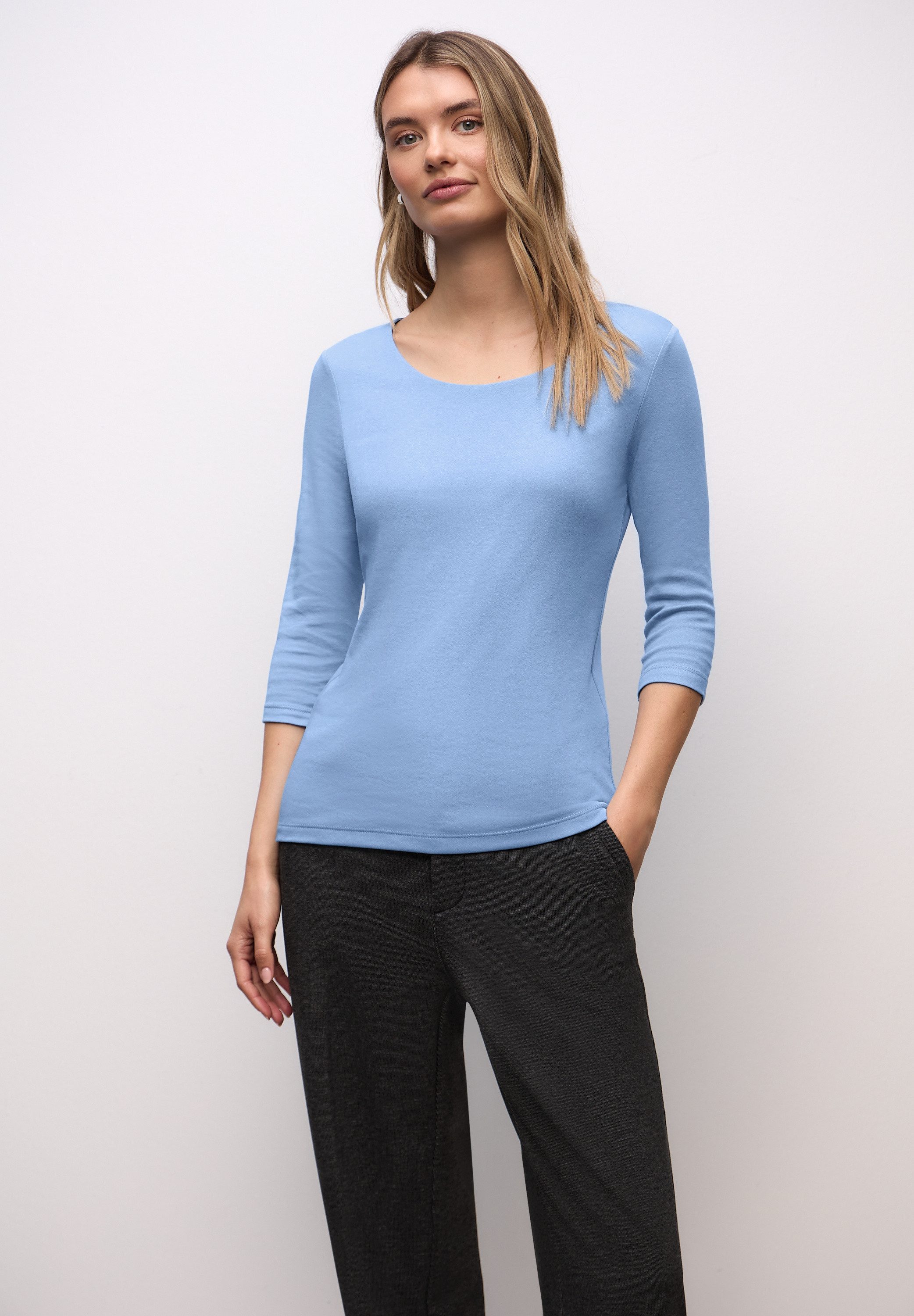 STREET ONE 3/4-Arm-Shirt mit Rundhalsausschnitt günstig online kaufen