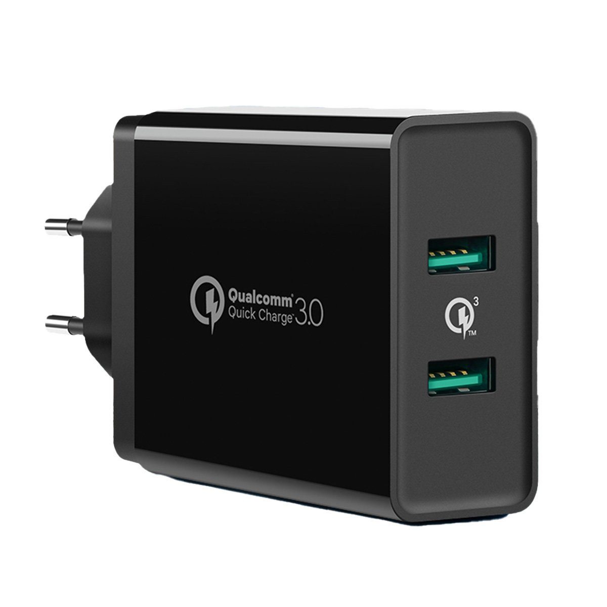 UGREEN Ugreen Wandladegerät 2xUSB-A 36W QC3.0 schwarz (CD161) Schnelllade-Gerät (1-tlg)