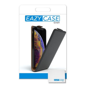 EAZY CASE Handyhülle Flipcase für Apple iPhone XS MAX 6,5 Zoll, Tasche Klapphülle Handytasche zum Aufklappen Etui Kunstleder Schwarz