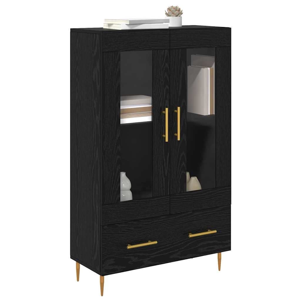 vidaXL Highboard Highboard Schwarz Eichen-Optik 69,5 x 31 x 115 cm (1 St)