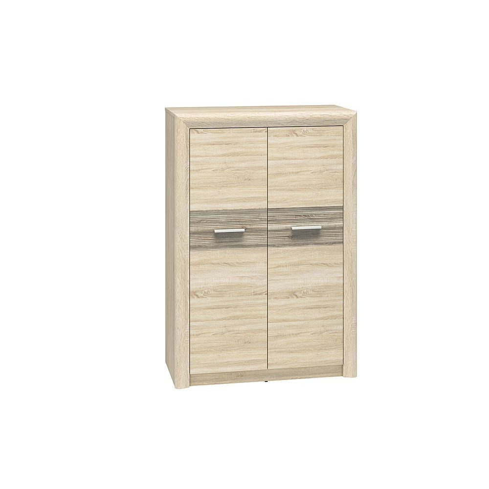 Lomadox Highboard CORK-131, Kommode 2-türig Hochkommode Schrank Kiefer hell 92/133/43 cm