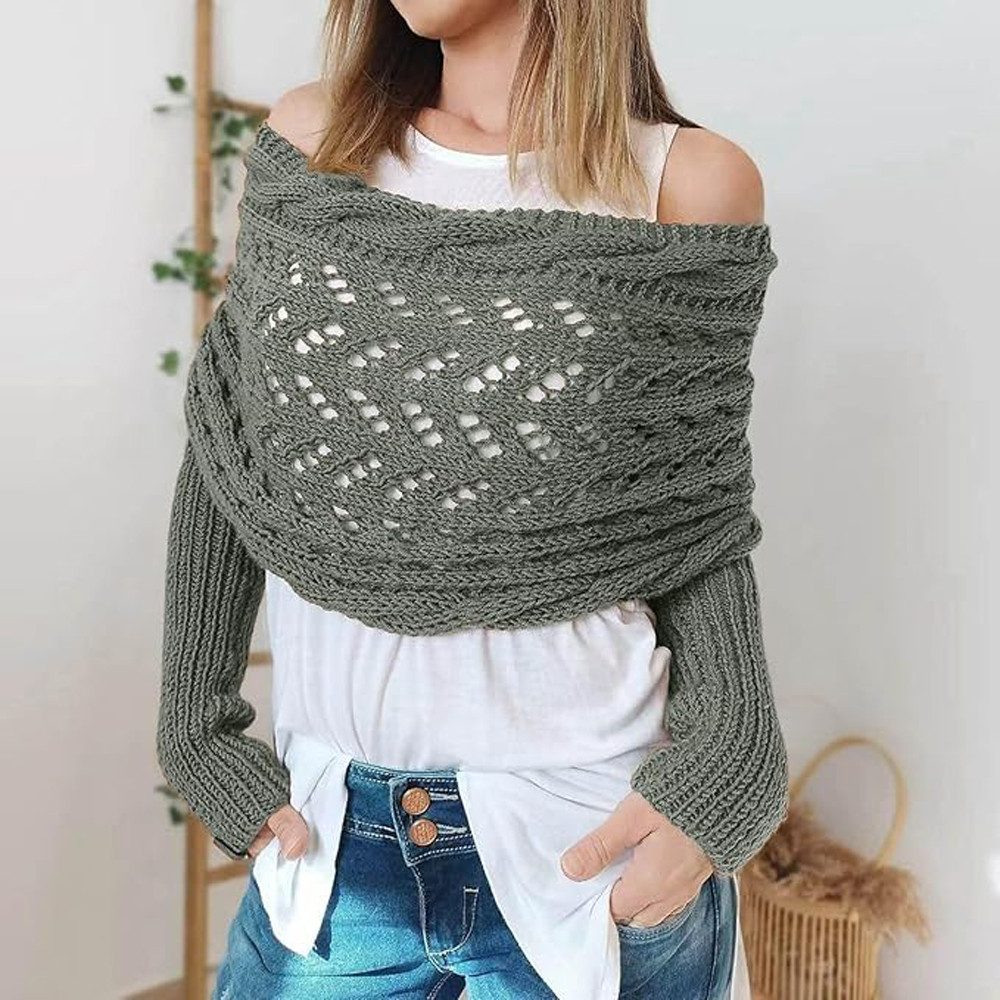 Coonoor Cape Strickschal mit Ärmeln Modischer günstig online kaufen