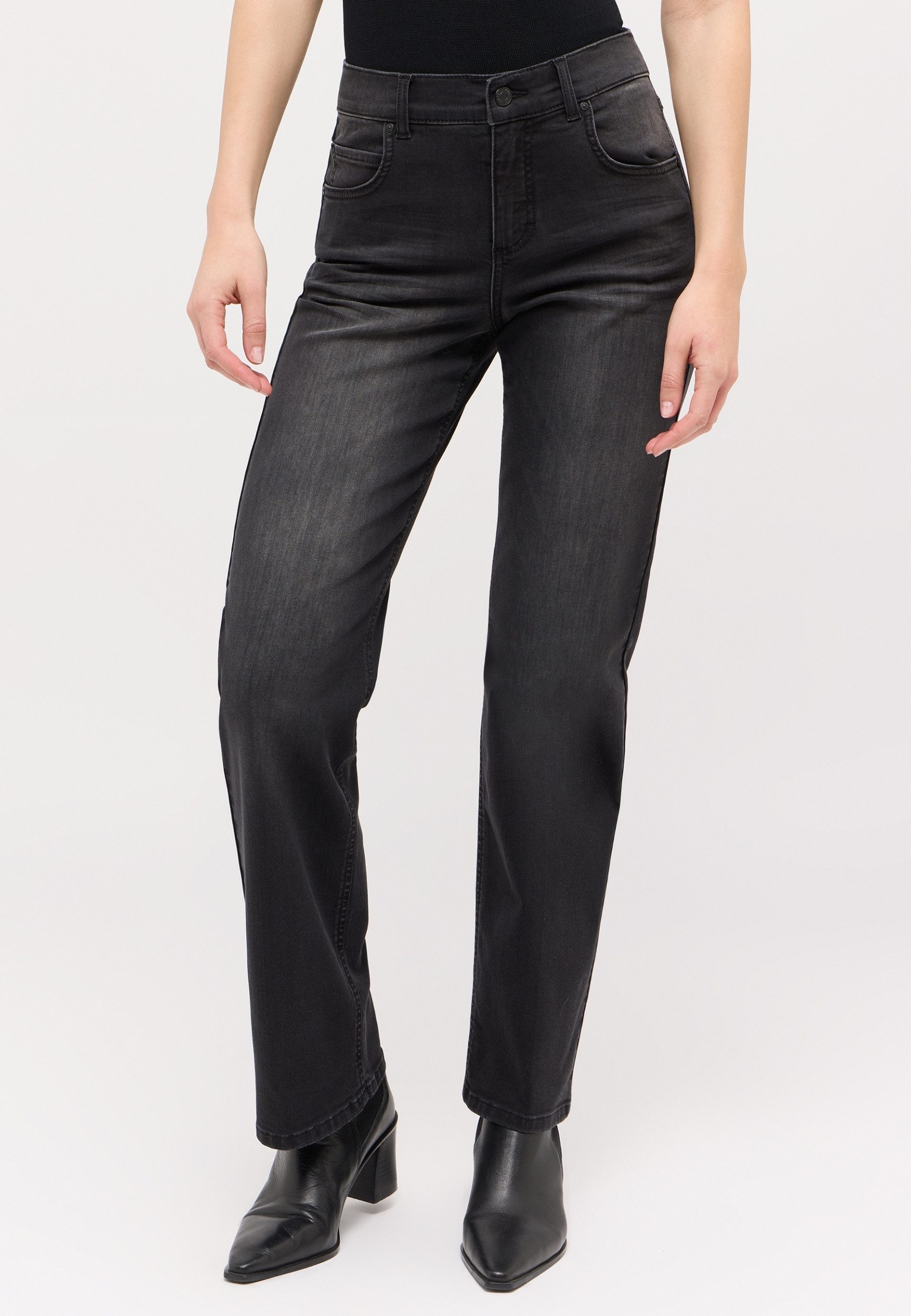 ANGELS 5-Pocket-Jeans LARA ANTHRACITE USED BUFFI CRINKLE. Reduzierter Preis € 80,99. Unverbindliche Preisempfehlung € 89,99