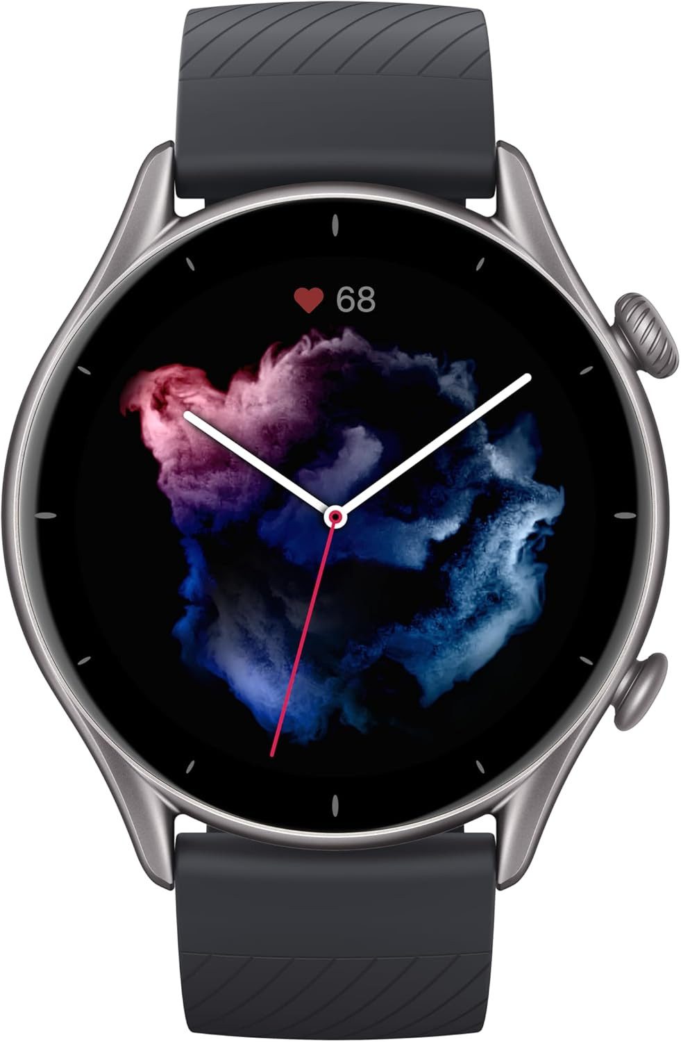 Amazfit 69-GTR 3 Black Smartwatch (3,5 cm, android ios), Smartwatch mit AMOLED Display, Sprachassistent, 150 Sportmodi