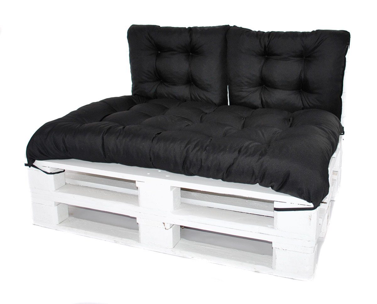 Mayaadi Home Auflagekissen Palettenkissen Sofa (Einzelkissen) MH-DA-01, Schwarz Paletten Euro