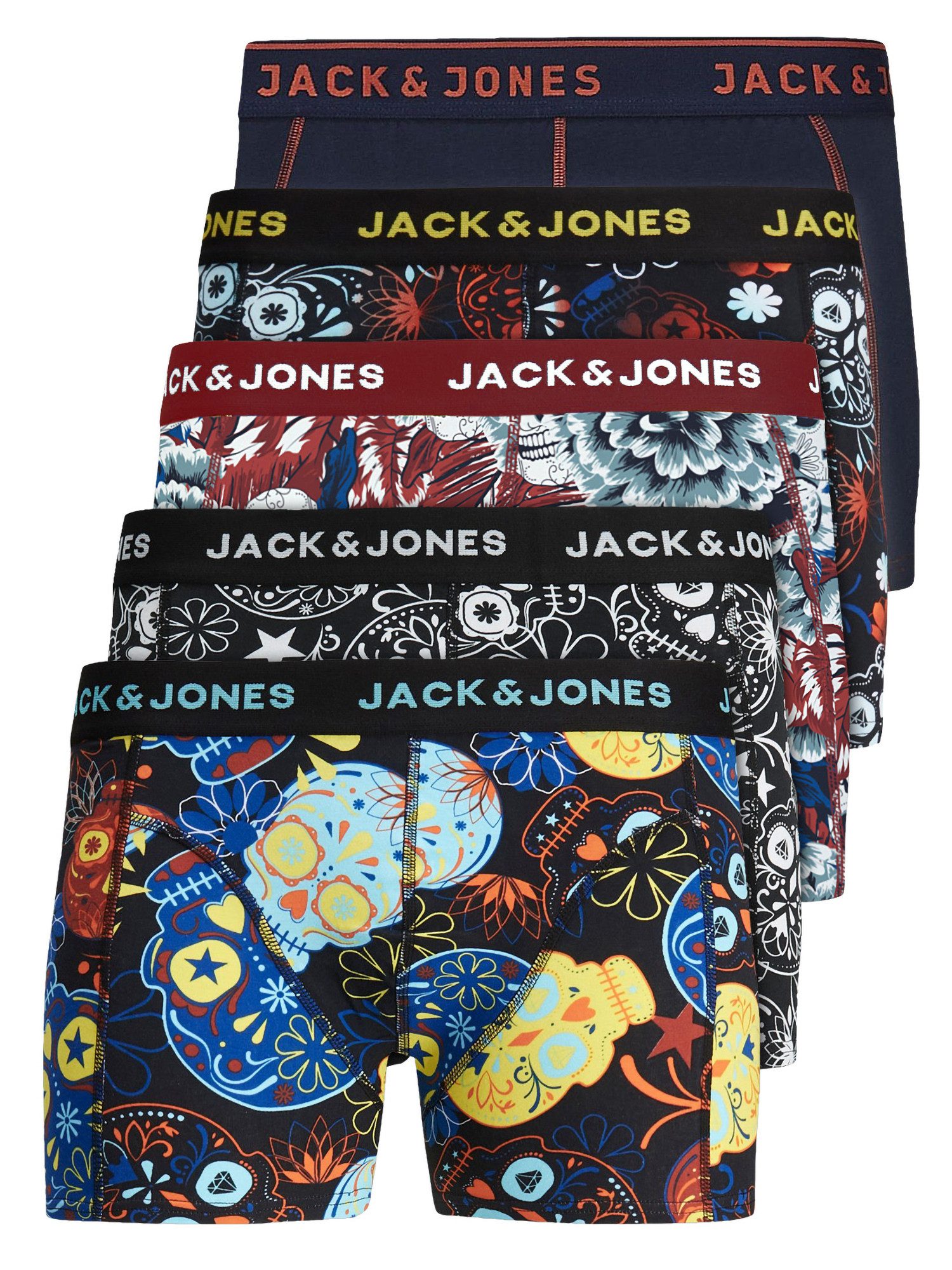 Jack & Jones Boxershorts Jacvel (5-St., 5er Pack) gute Passform durch elast günstig online kaufen