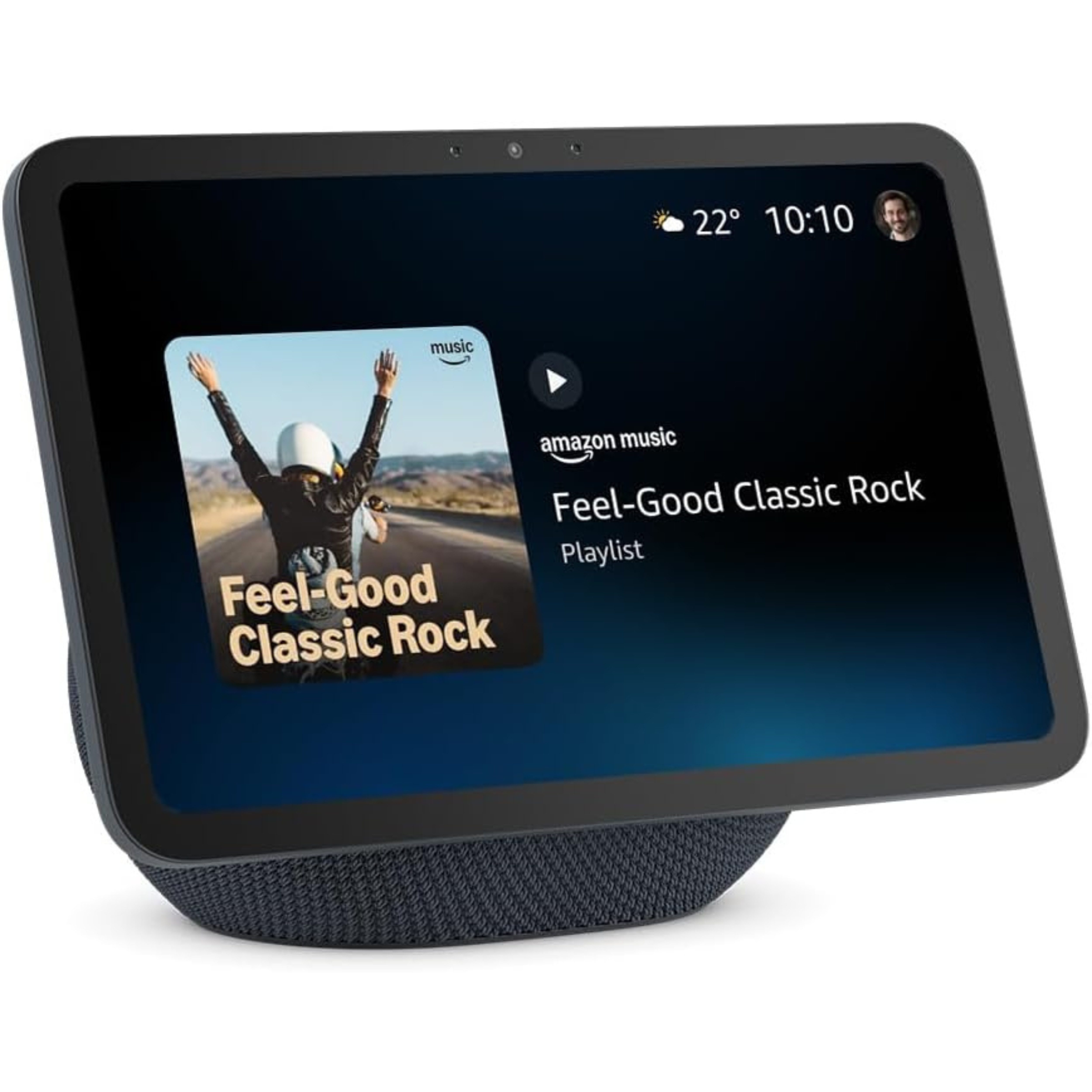 Amazon Echo Show 8 (neueste Generation) Alexa Lautsprecher (WLAN, Bluetooth, 30 W, brillantes 8,7-Zoll-Display in HD-Auflösung mit raumfüllendem 3D-Audio)